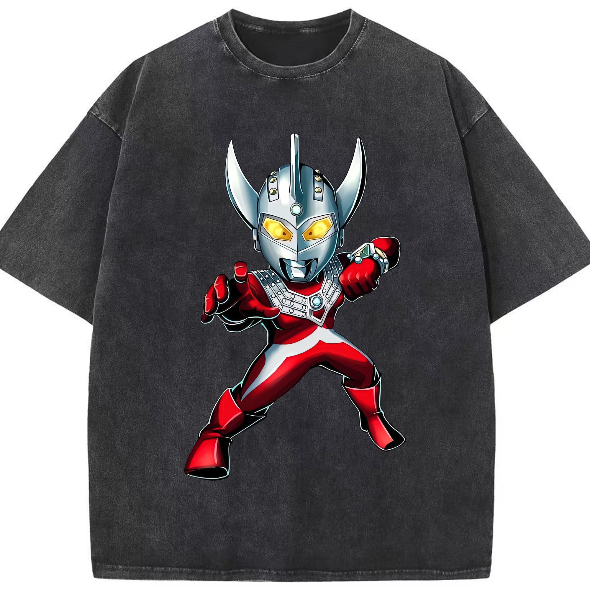 （画像用） ウルトラマン Ultraman 綿100% ヴィンテージ風 半袖Tシャツ（フロントプリント）