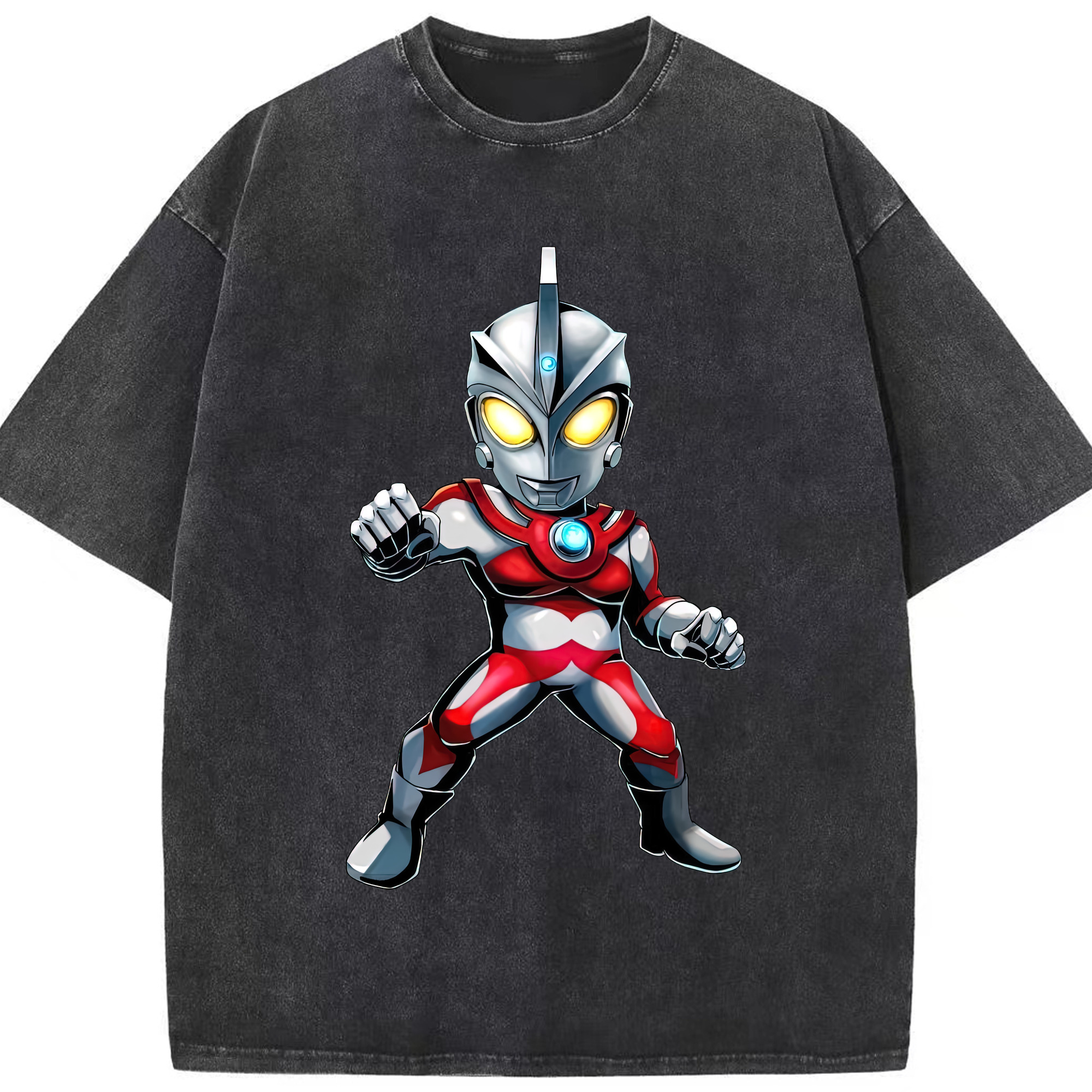 （画像用） ウルトラマン Ultraman 綿100% ヴィンテージ風 半袖Tシャツ（フロントプリント）