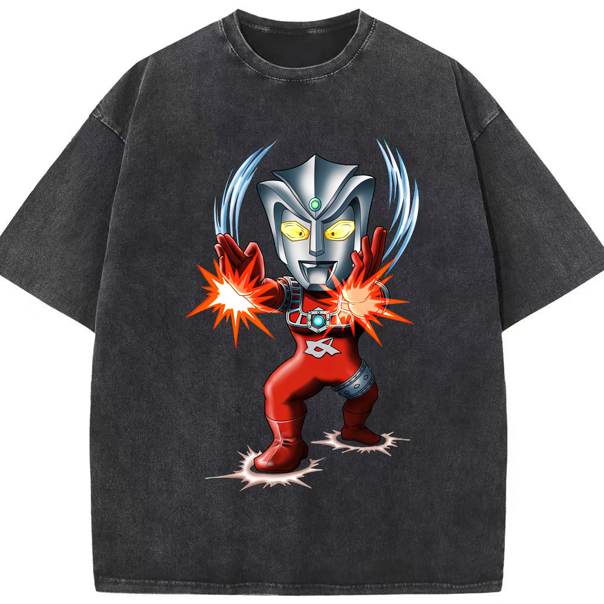 （画像用） ウルトラマン Ultraman 綿100% ヴィンテージ風 半袖Tシャツ（フロントプリント）