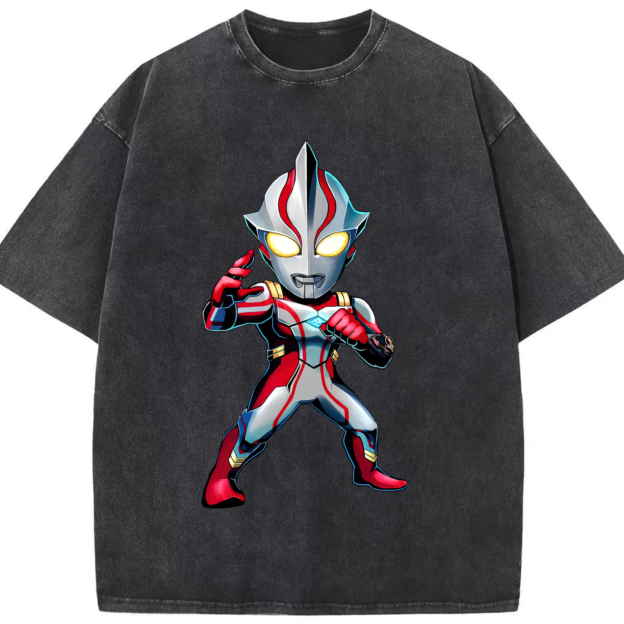 （画像用） ウルトラマン Ultraman 綿100% ヴィンテージ風 半袖Tシャツ（フロントプリント）