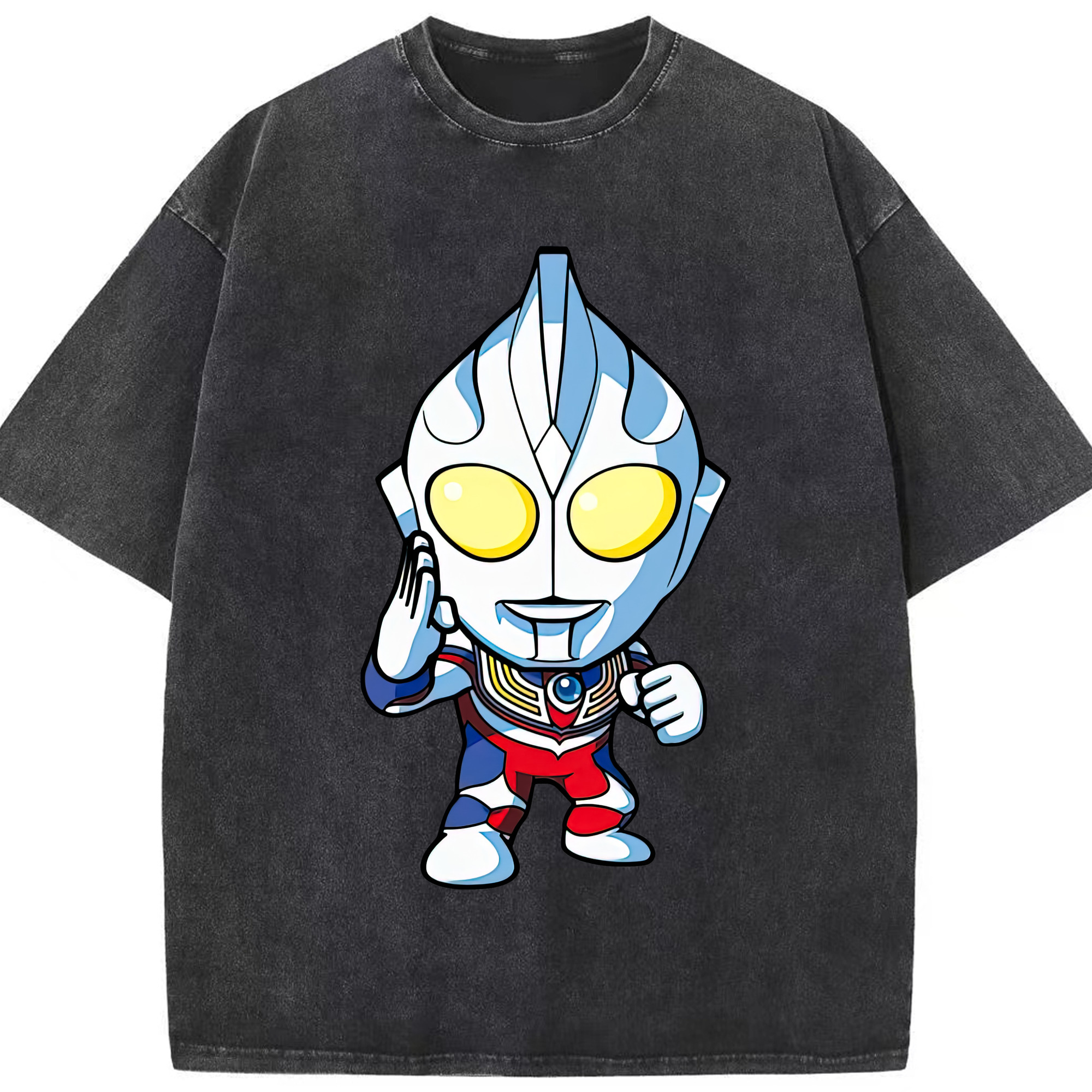 （画像用） ウルトラマン Ultraman 綿100% ヴィンテージ風 半袖Tシャツ（フロントプリント）