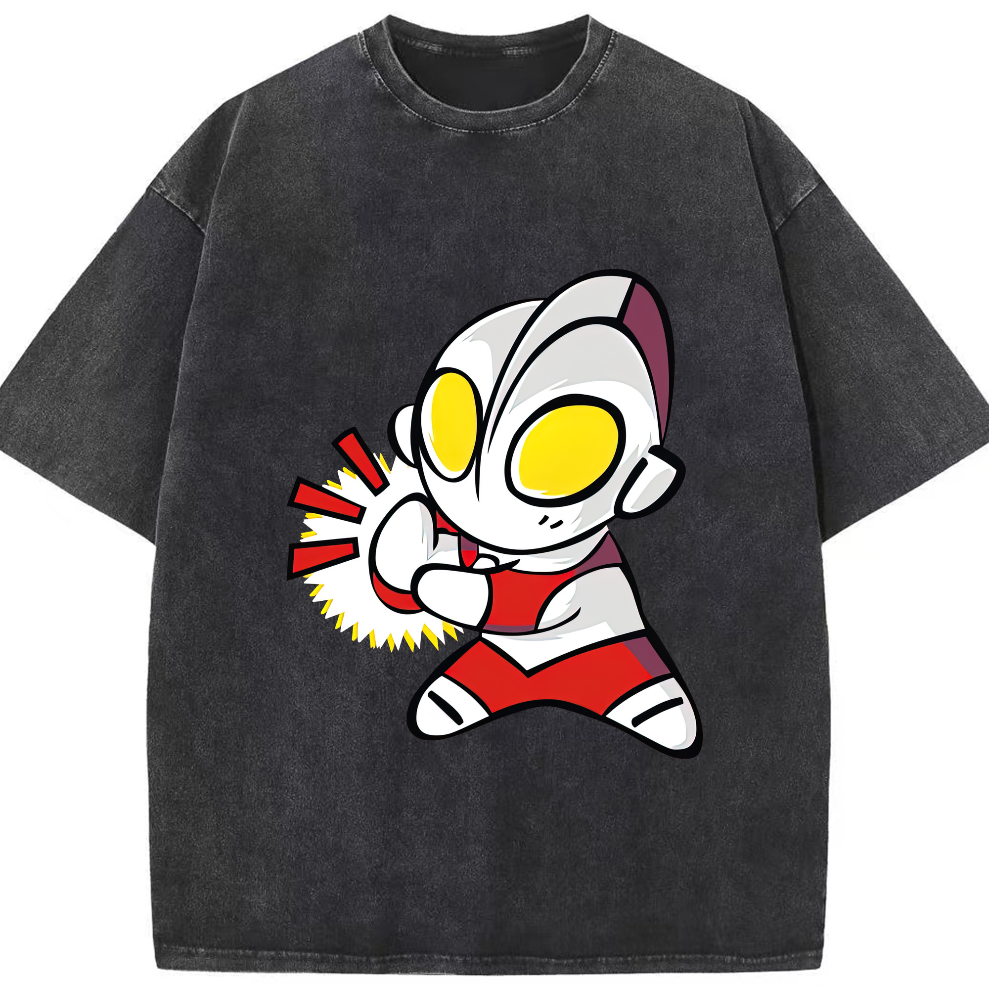 （画像用） ウルトラマン Ultraman 綿100% ヴィンテージ風 半袖Tシャツ（フロントプリント）