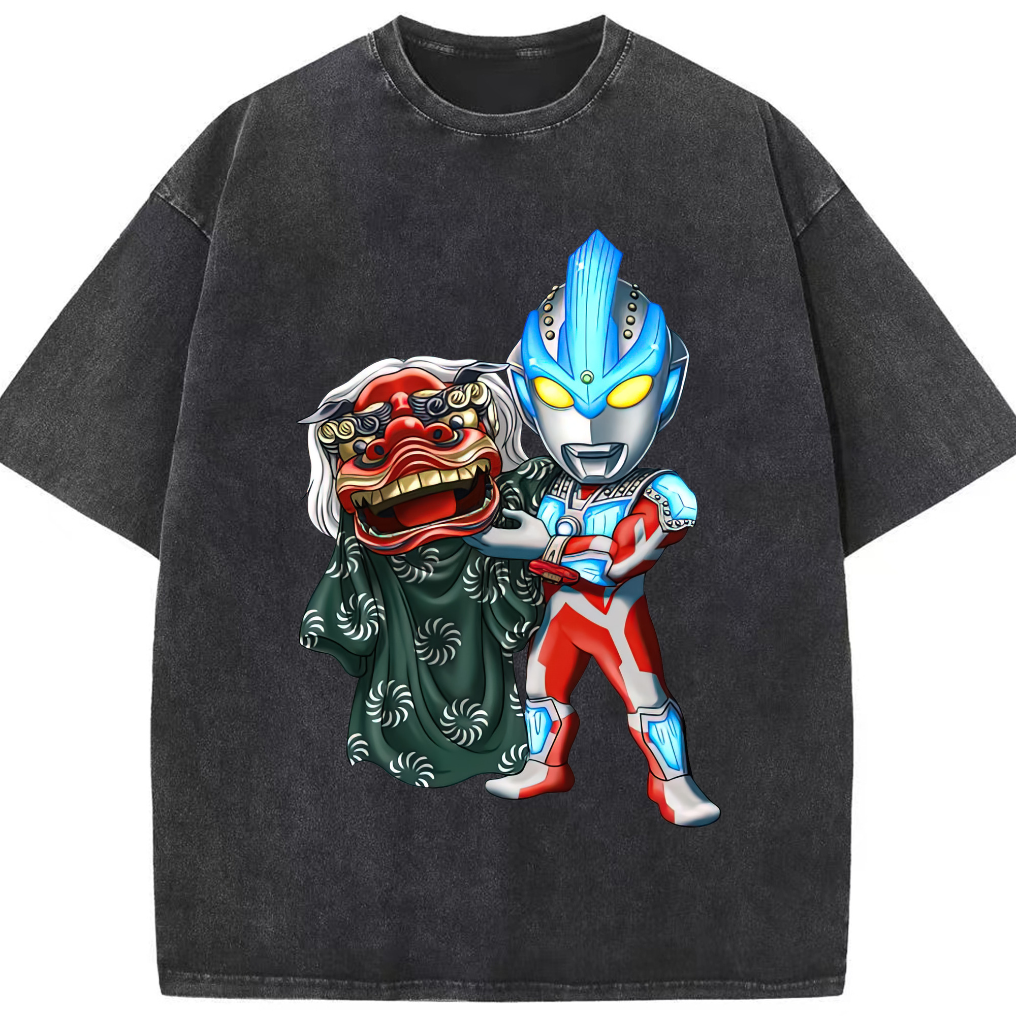 （画像用） ウルトラマン Ultraman 綿100% ヴィンテージ風 半袖Tシャツ（フロントプリント）