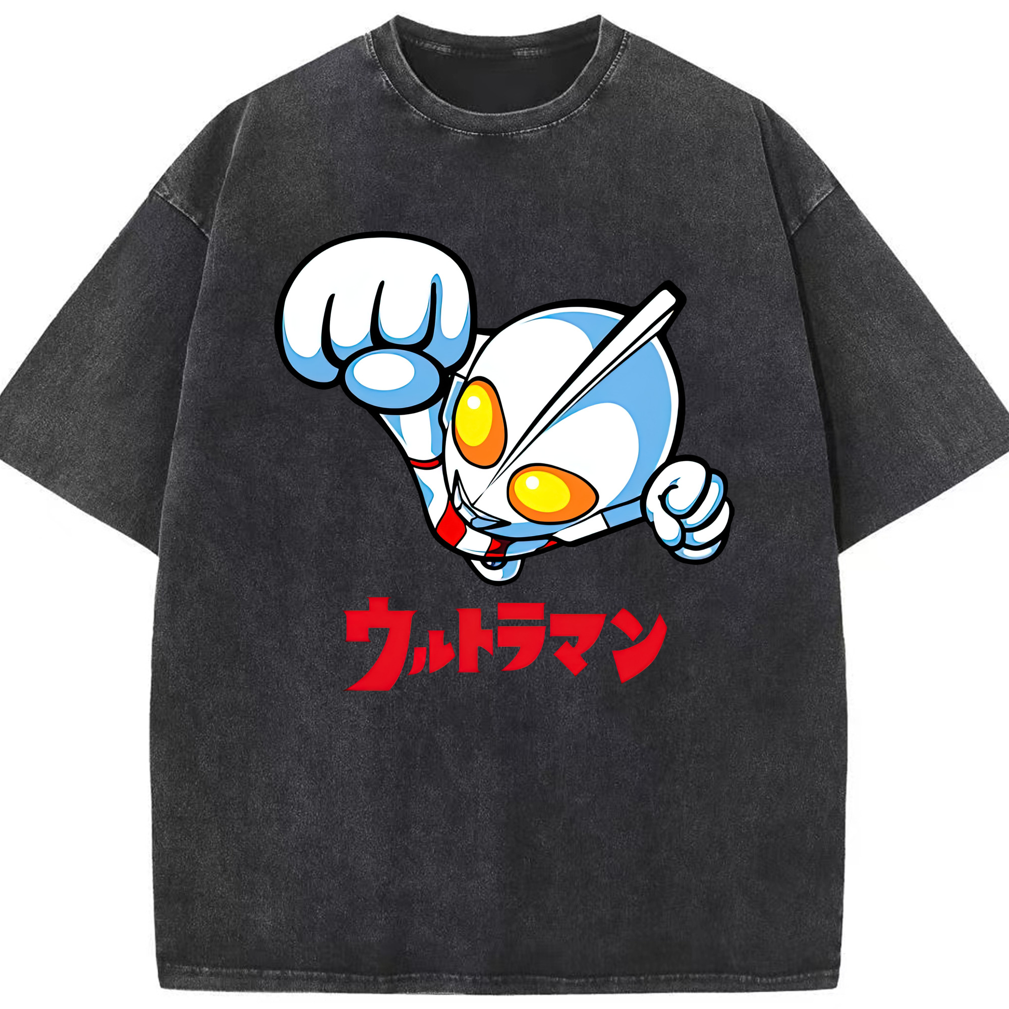 （画像用） ウルトラマン Ultraman 綿100% ヴィンテージ風 半袖Tシャツ（フロントプリント）