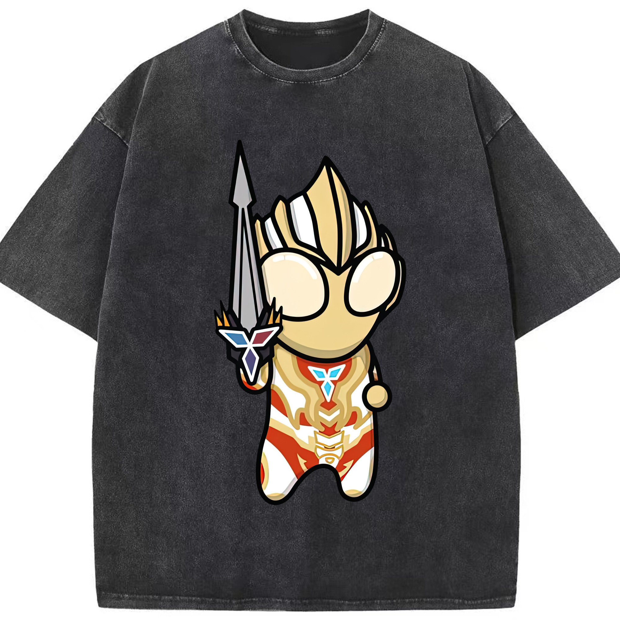 （画像用） ウルトラマン Ultraman 綿100% ヴィンテージ風 半袖Tシャツ（フロントプリント）