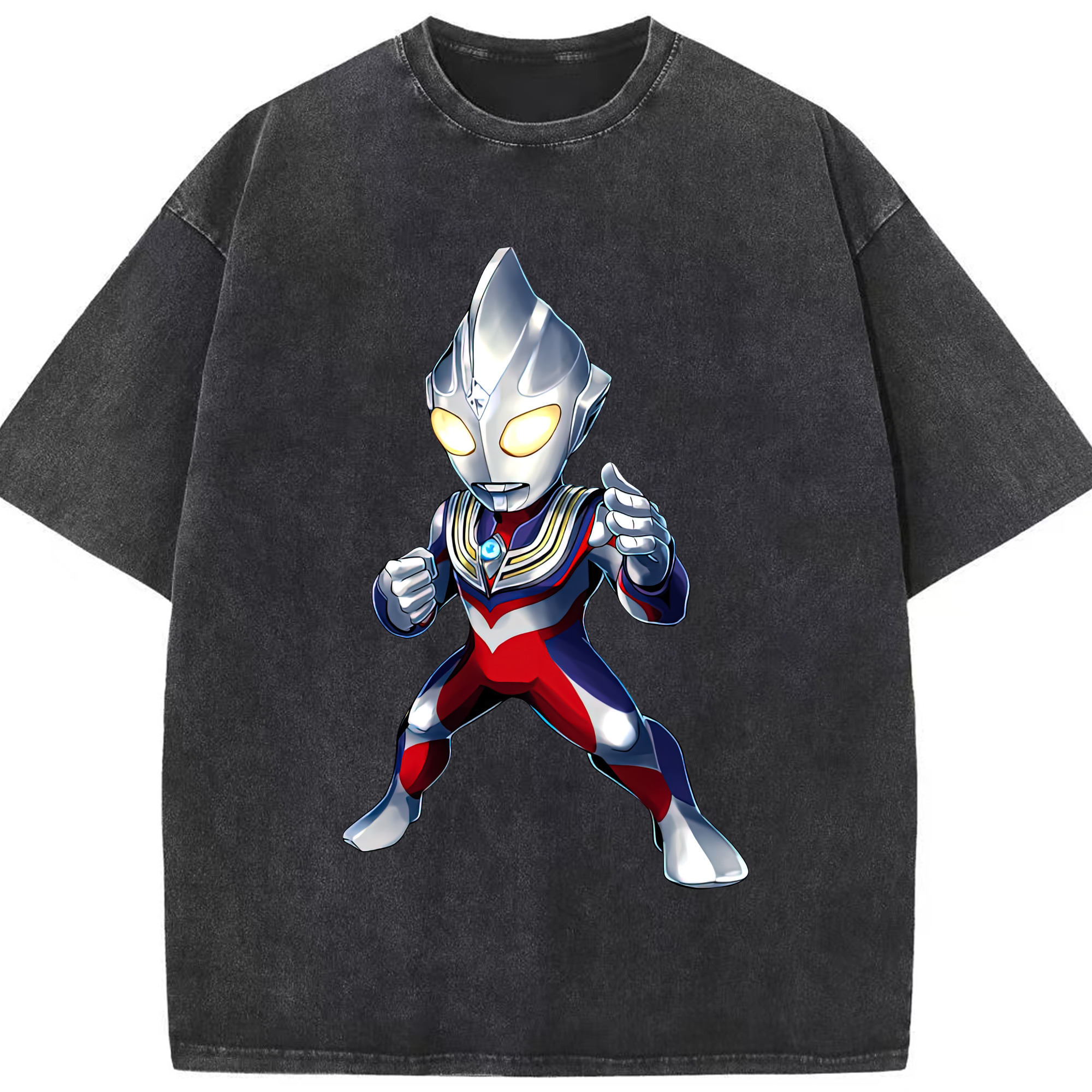（画像用） ウルトラマン Ultraman 綿100% ヴィンテージ風 半袖Tシャツ（フロントプリント）