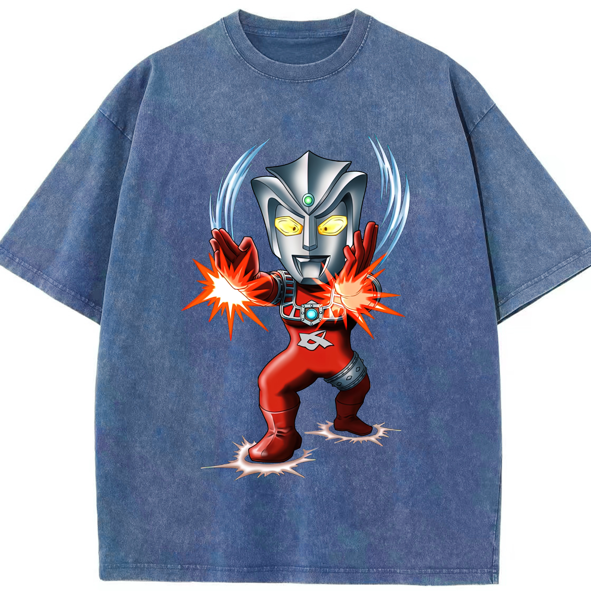 （画像用） ウルトラマン Ultraman 綿100% ヴィンテージ風 半袖Tシャツ（フロントプリント）