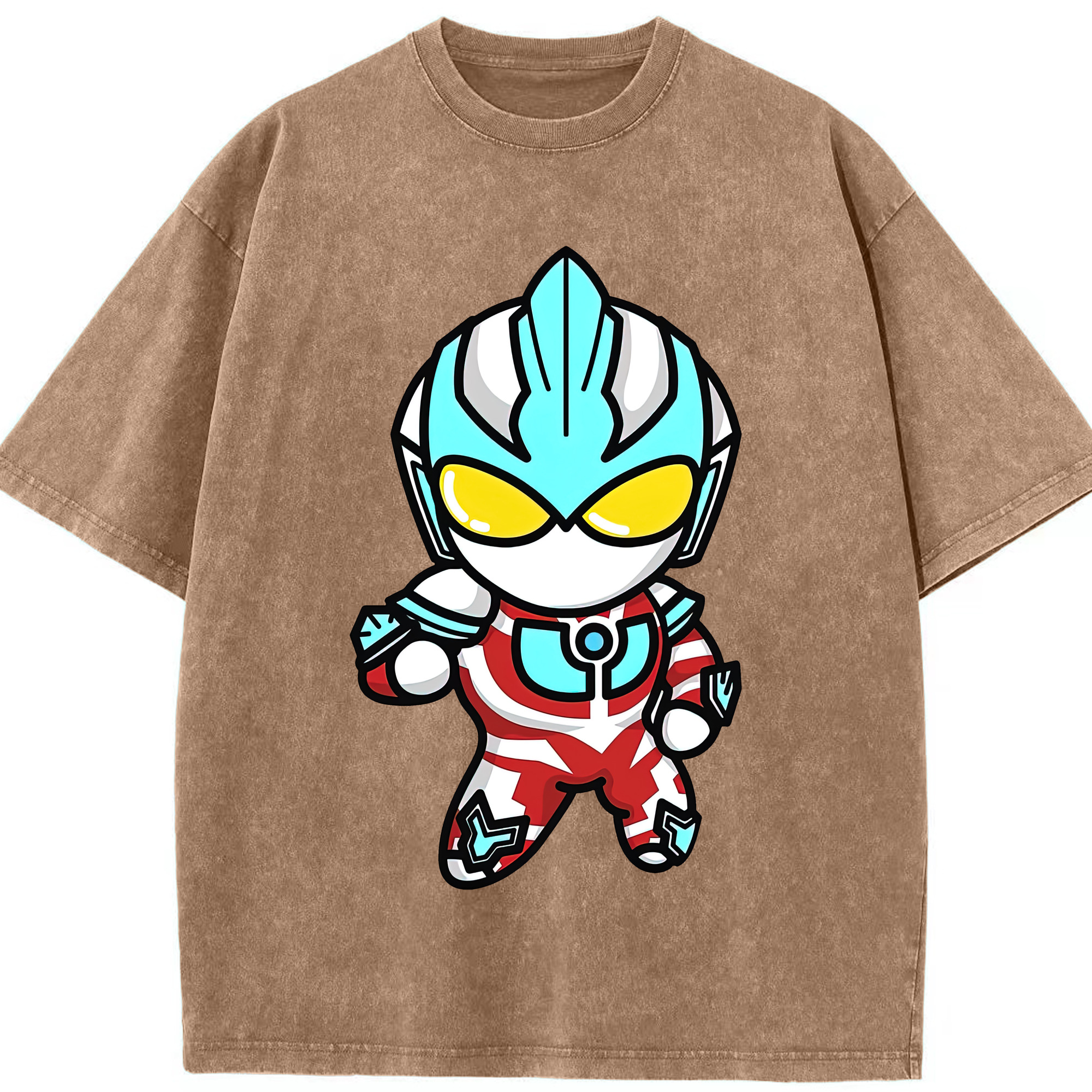 （画像用） ウルトラマン Ultraman 綿100% ヴィンテージ風 半袖Tシャツ（フロントプリント）