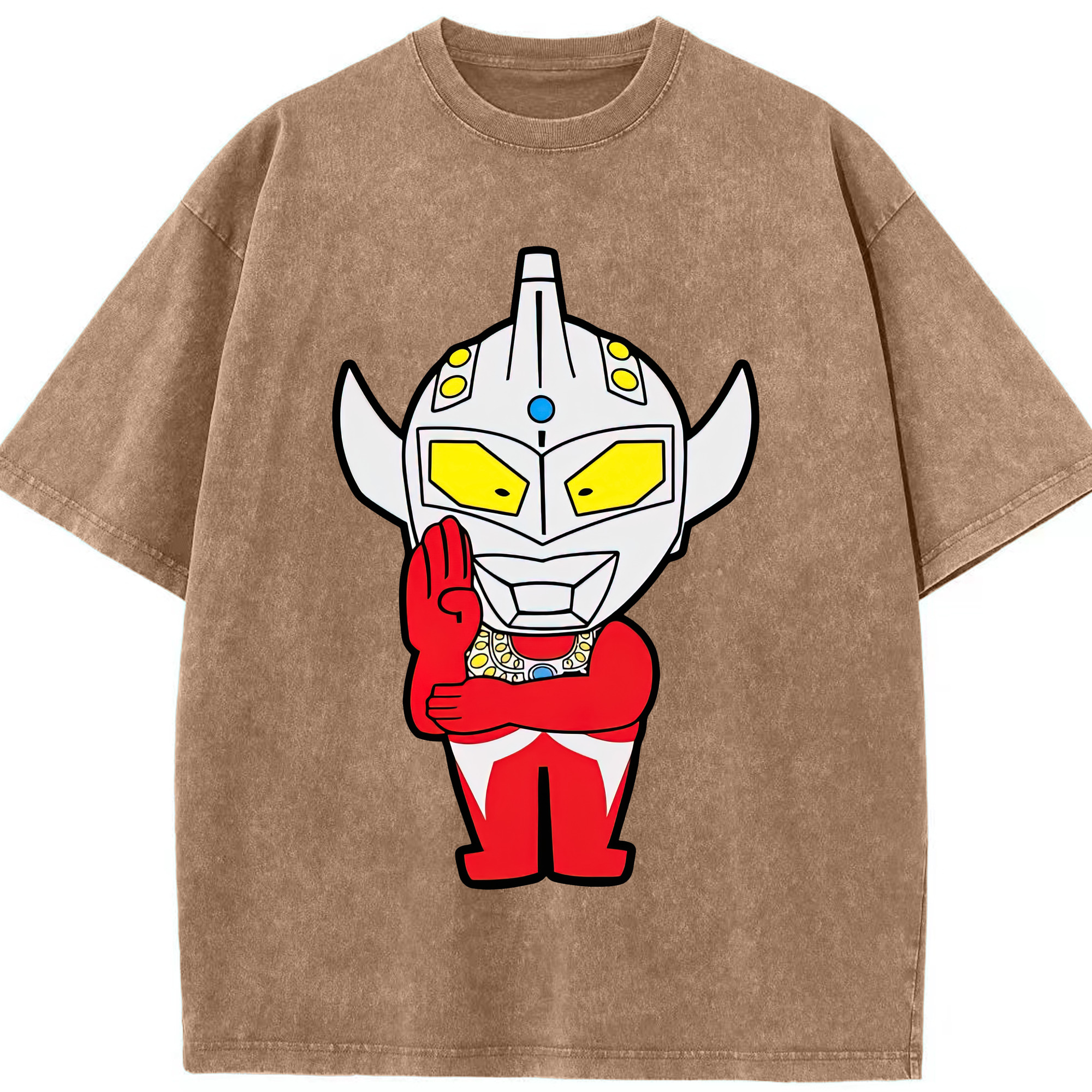 （画像用） ウルトラマン Ultraman 綿100% ヴィンテージ風 半袖Tシャツ（フロントプリント）