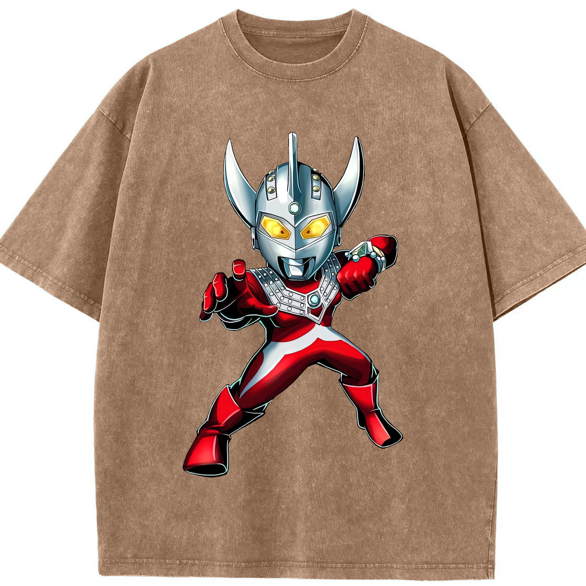 （画像用） ウルトラマン Ultraman 綿100% ヴィンテージ風 半袖Tシャツ（フロントプリント）