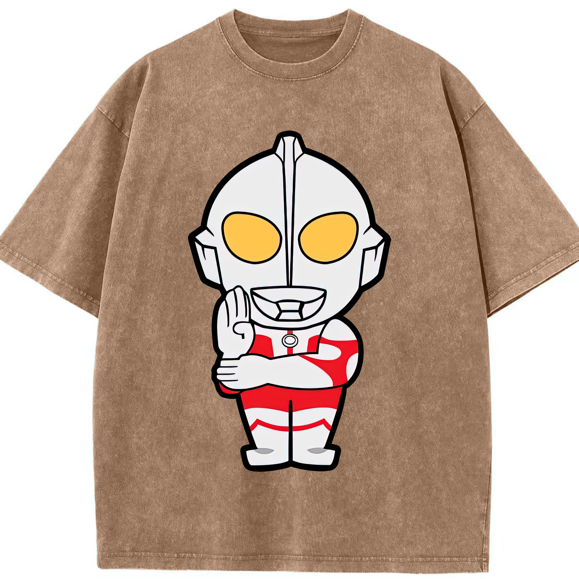 （画像用） ウルトラマン Ultraman 綿100% ヴィンテージ風 半袖Tシャツ（フロントプリント）