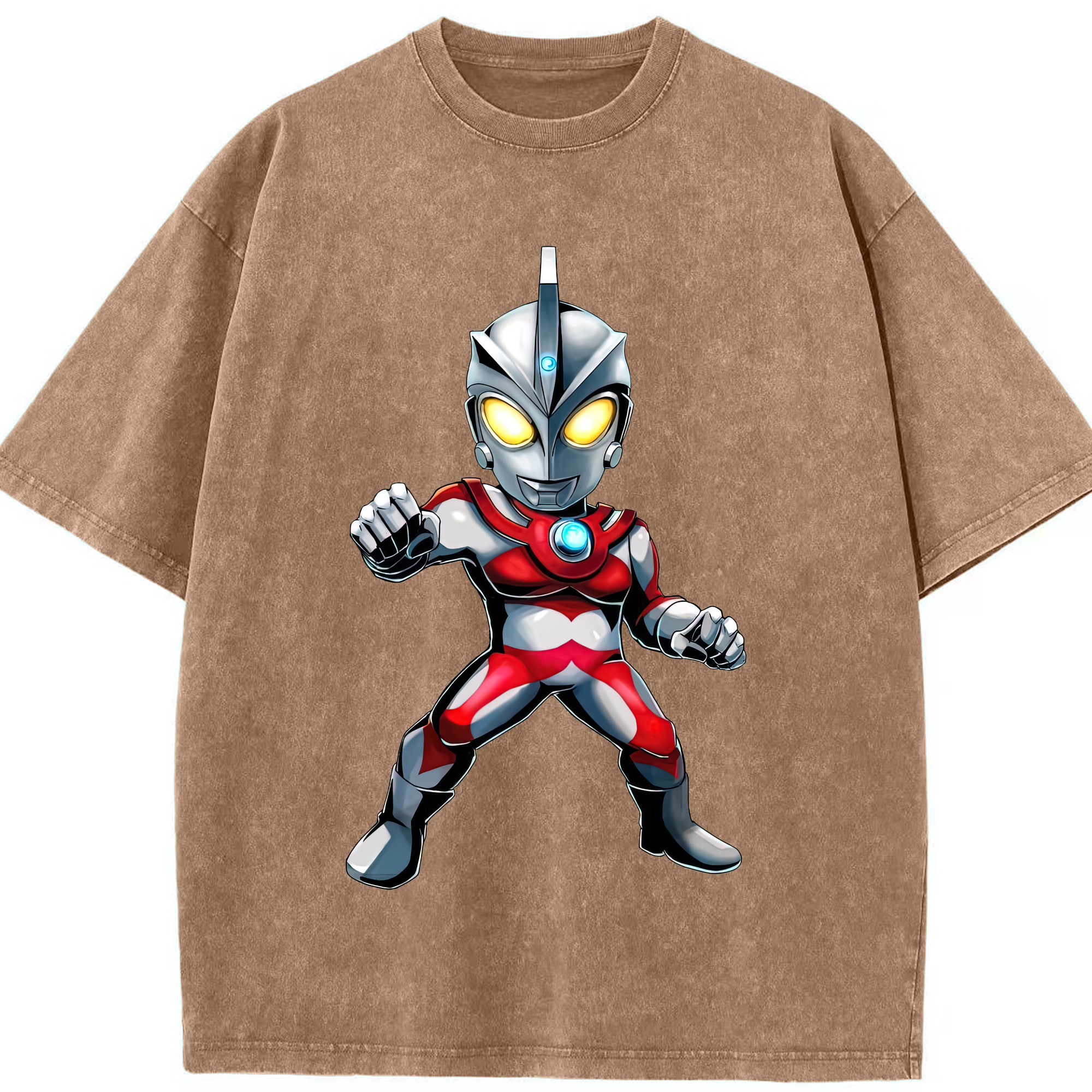 （画像用） ウルトラマン Ultraman 綿100% ヴィンテージ風 半袖Tシャツ（フロントプリント）