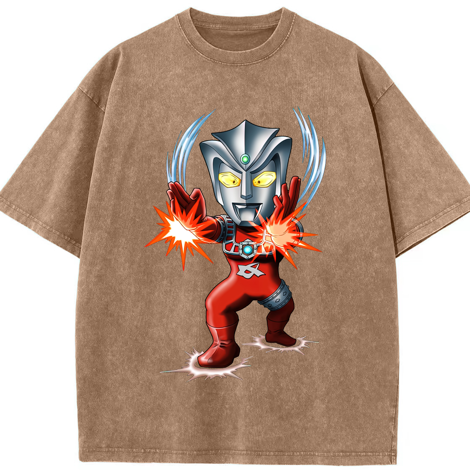 （画像用） ウルトラマン Ultraman 綿100% ヴィンテージ風 半袖Tシャツ（フロントプリント）