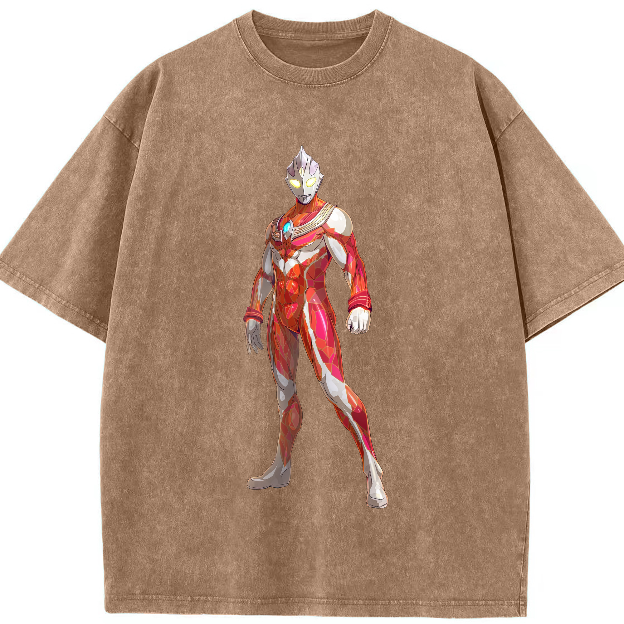 （画像用） ウルトラマン Ultraman 綿100% ヴィンテージ風 半袖Tシャツ（フロントプリント）