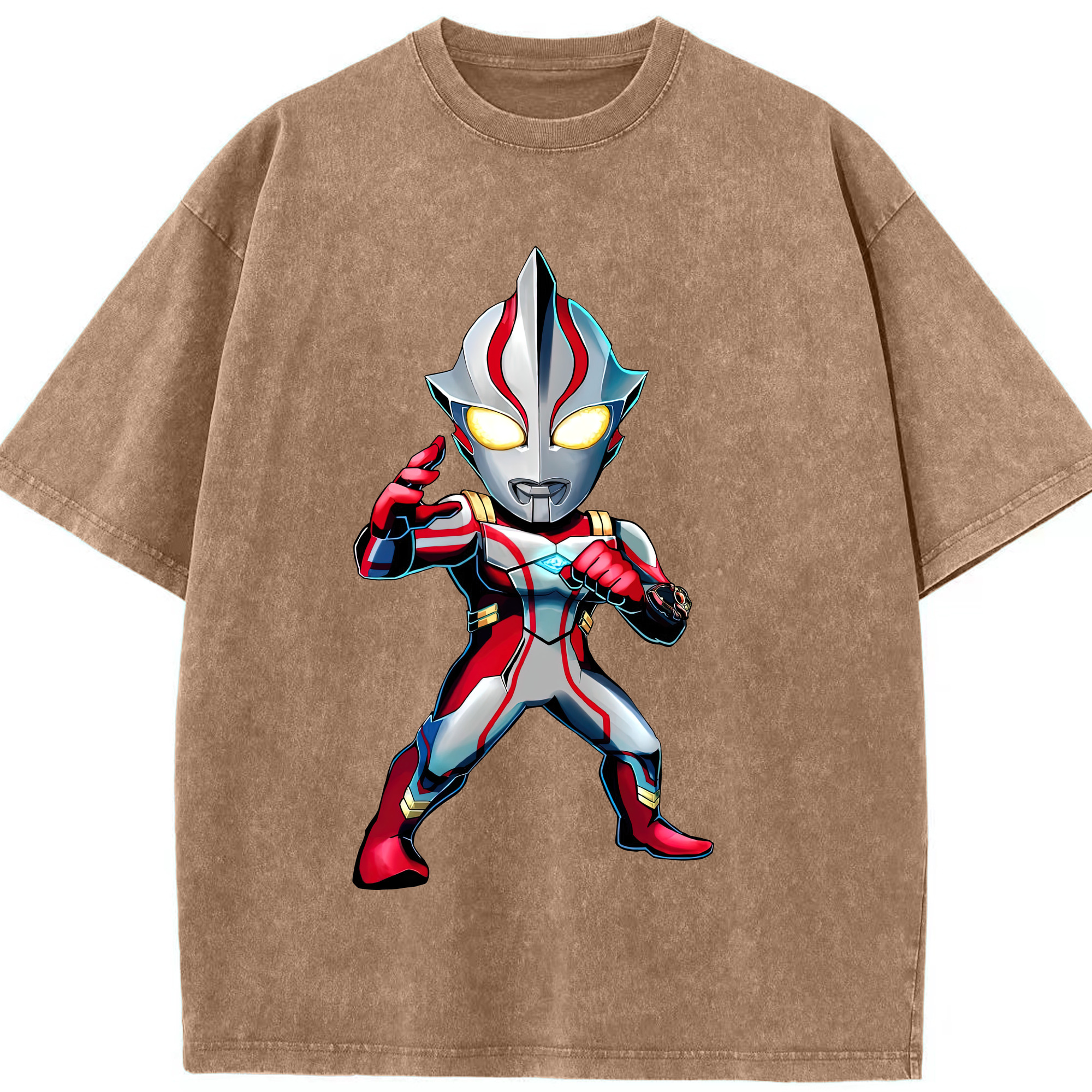 （画像用） ウルトラマン Ultraman 綿100% ヴィンテージ風 半袖Tシャツ（フロントプリント）