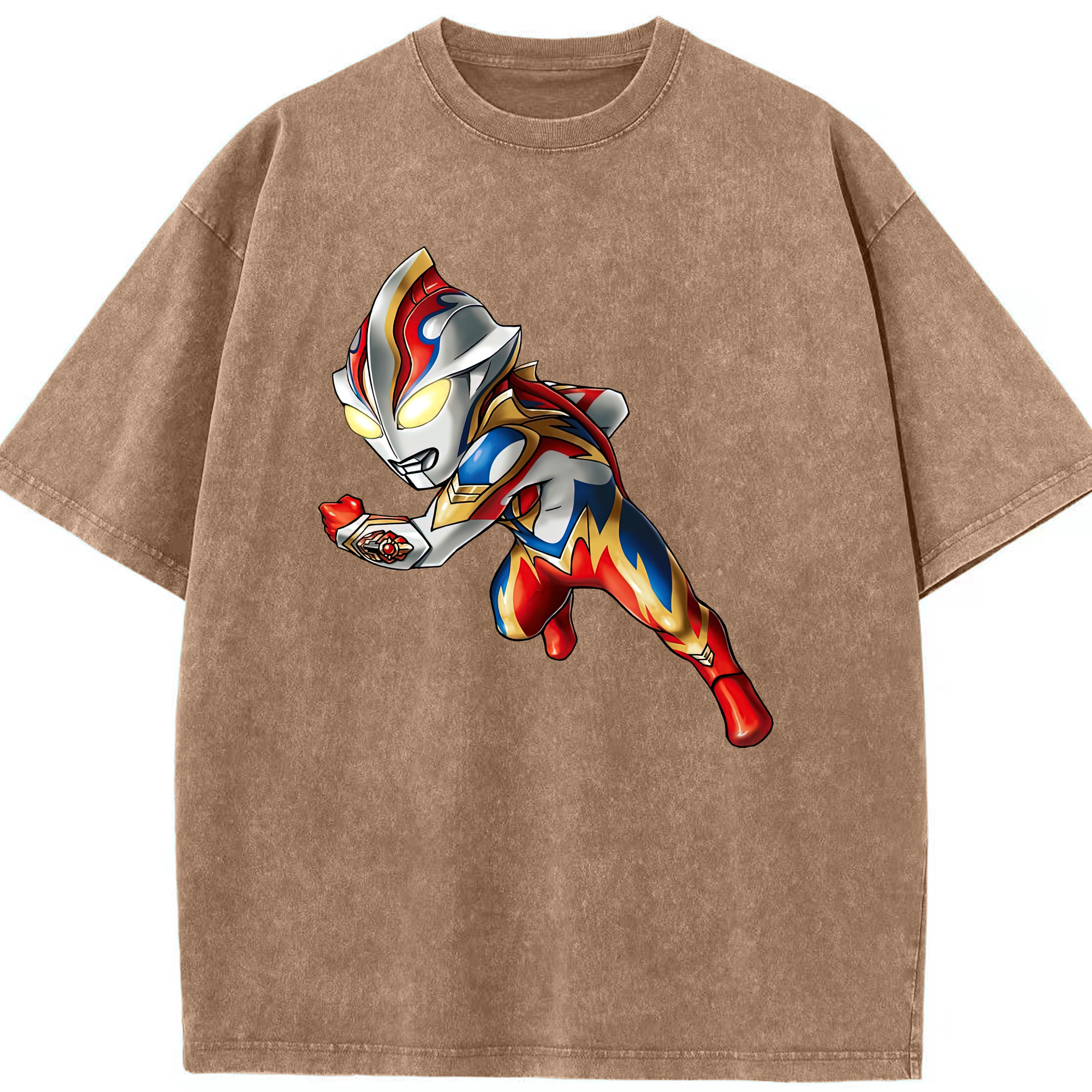 （画像用） ウルトラマン Ultraman 綿100% ヴィンテージ風 半袖Tシャツ（フロントプリント）