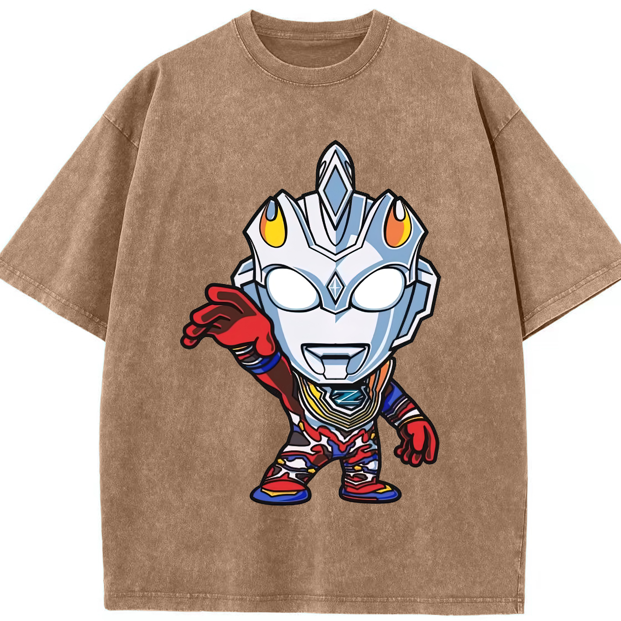 （画像用） ウルトラマン Ultraman 綿100% ヴィンテージ風 半袖Tシャツ（フロントプリント）