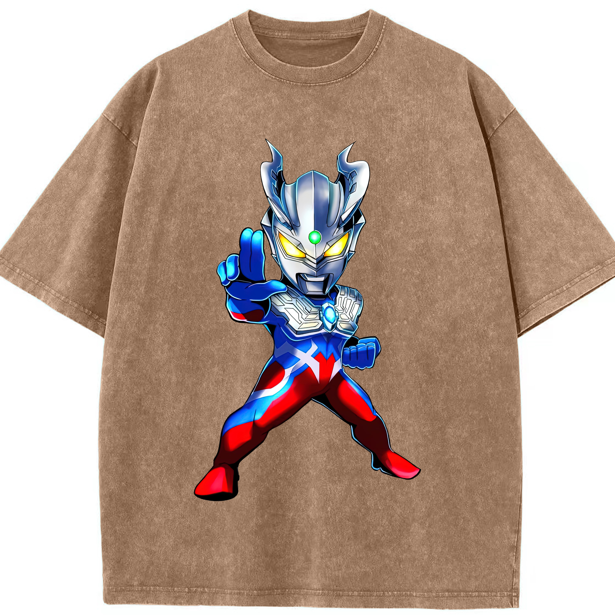 （画像用） ウルトラマン Ultraman 綿100% ヴィンテージ風 半袖Tシャツ（フロントプリント）