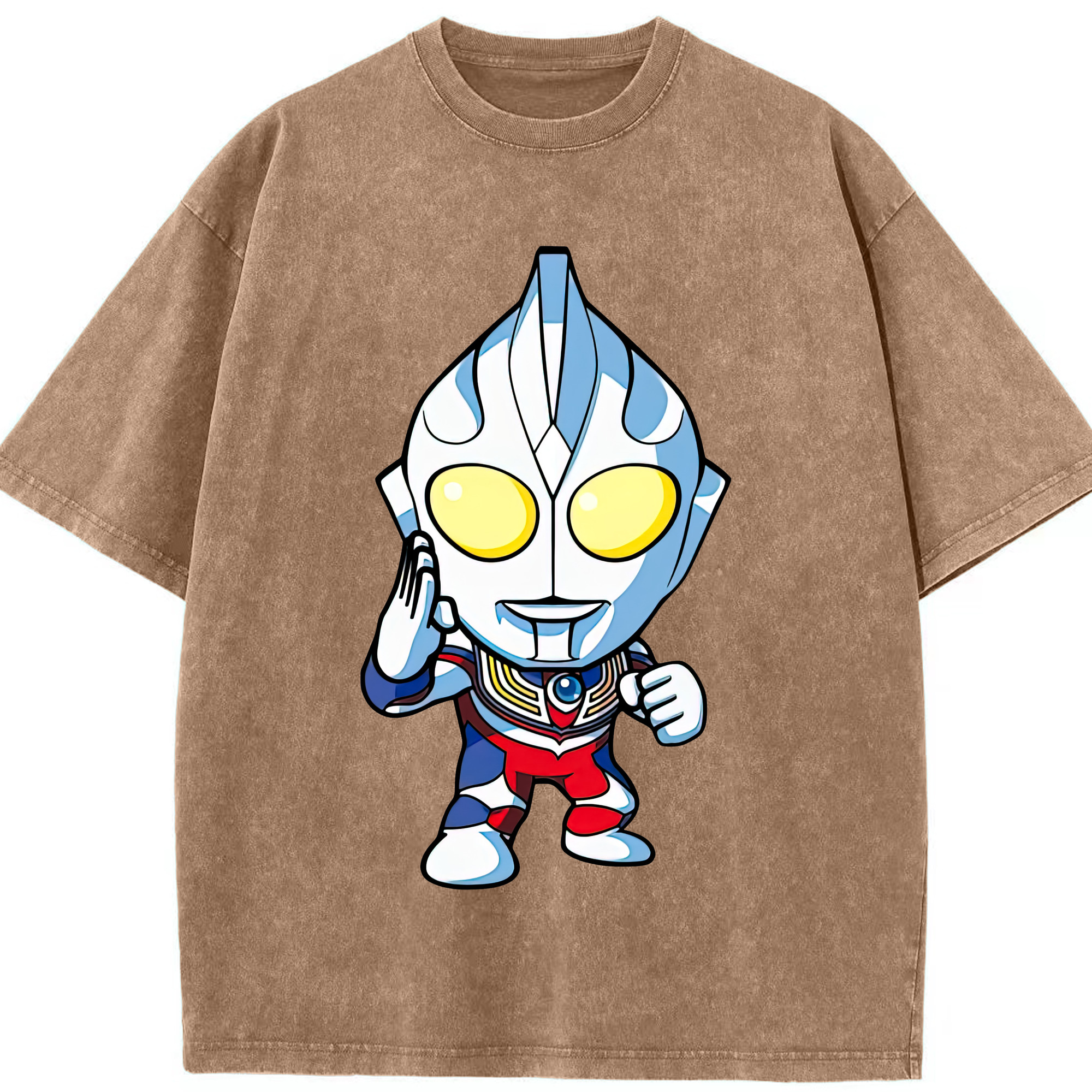 （画像用） ウルトラマン Ultraman 綿100% ヴィンテージ風 半袖Tシャツ（フロントプリント）