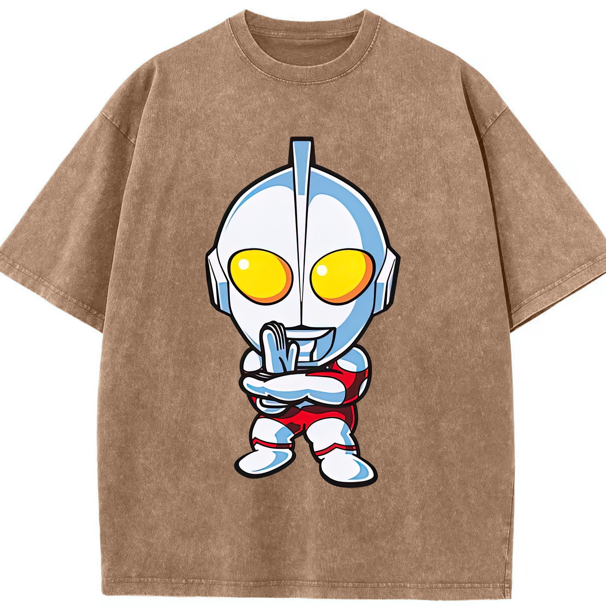 （画像用） ウルトラマン Ultraman 綿100% ヴィンテージ風 半袖Tシャツ（フロントプリント）