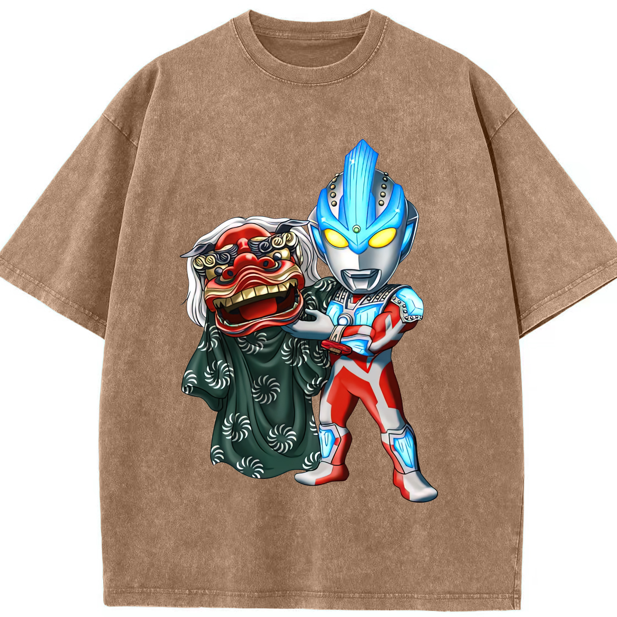 （画像用） ウルトラマン Ultraman 綿100% ヴィンテージ風 半袖Tシャツ（フロントプリント）