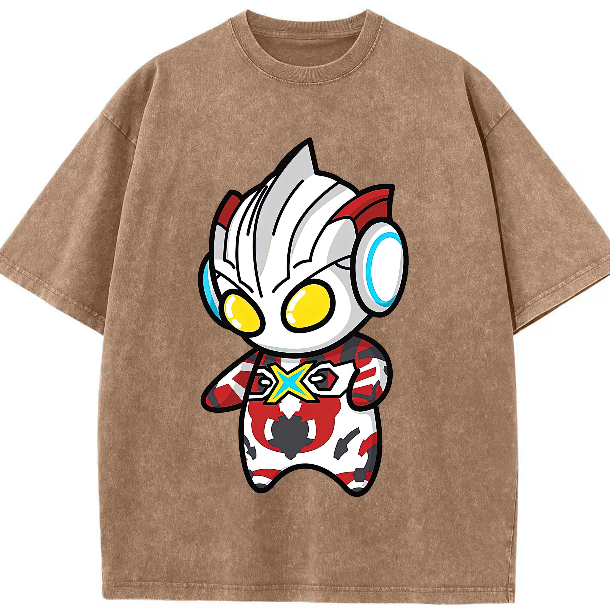 （画像用） ウルトラマン Ultraman 綿100% ヴィンテージ風 半袖Tシャツ（フロントプリント）