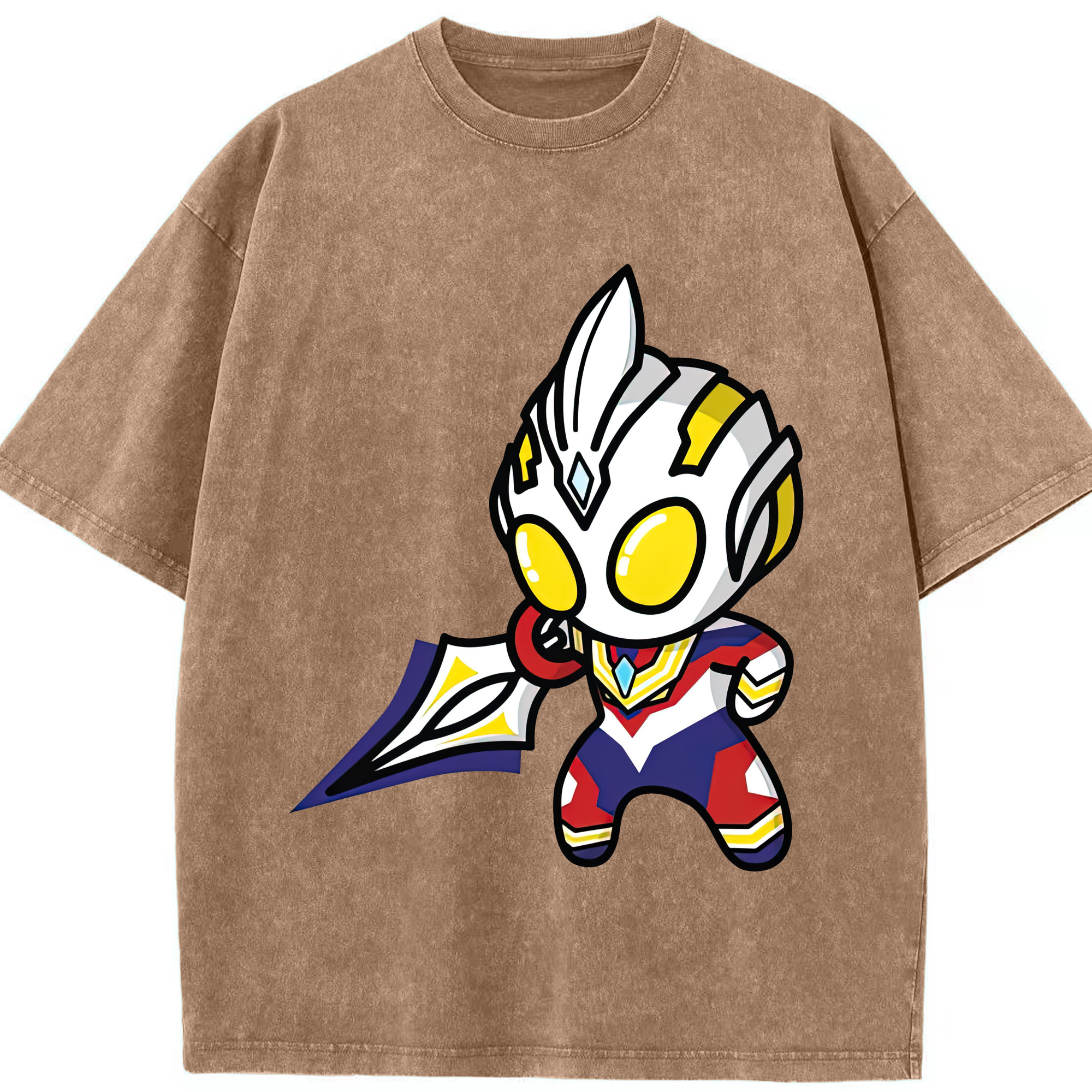 （画像用） ウルトラマン Ultraman 綿100% ヴィンテージ風 半袖Tシャツ（フロントプリント）