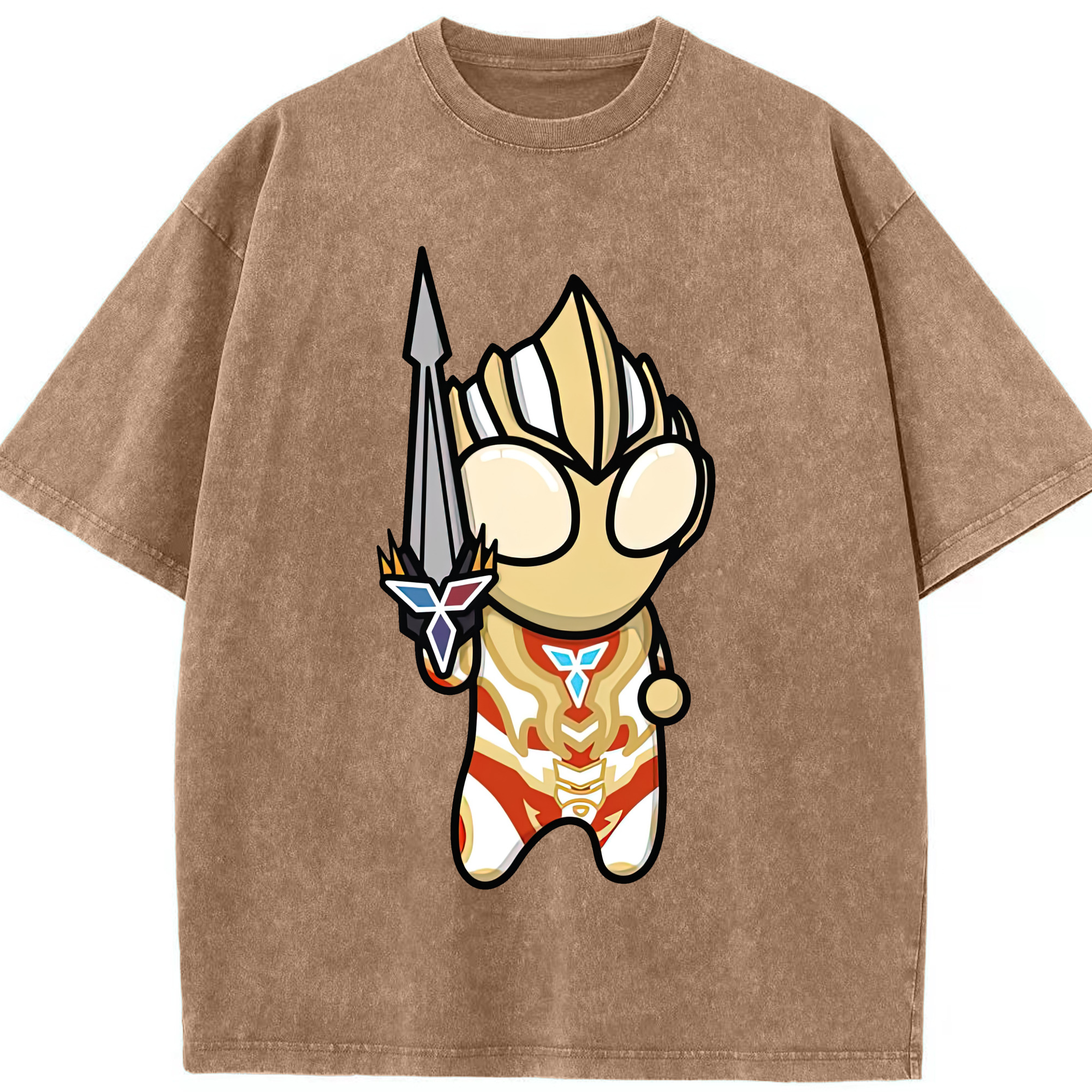 （画像用） ウルトラマン Ultraman 綿100% ヴィンテージ風 半袖Tシャツ（フロントプリント）