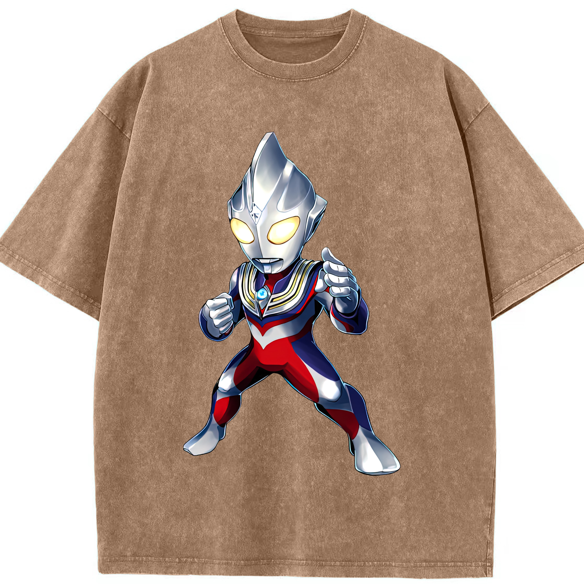 （画像用） ウルトラマン Ultraman 綿100% ヴィンテージ風 半袖Tシャツ（フロントプリント）