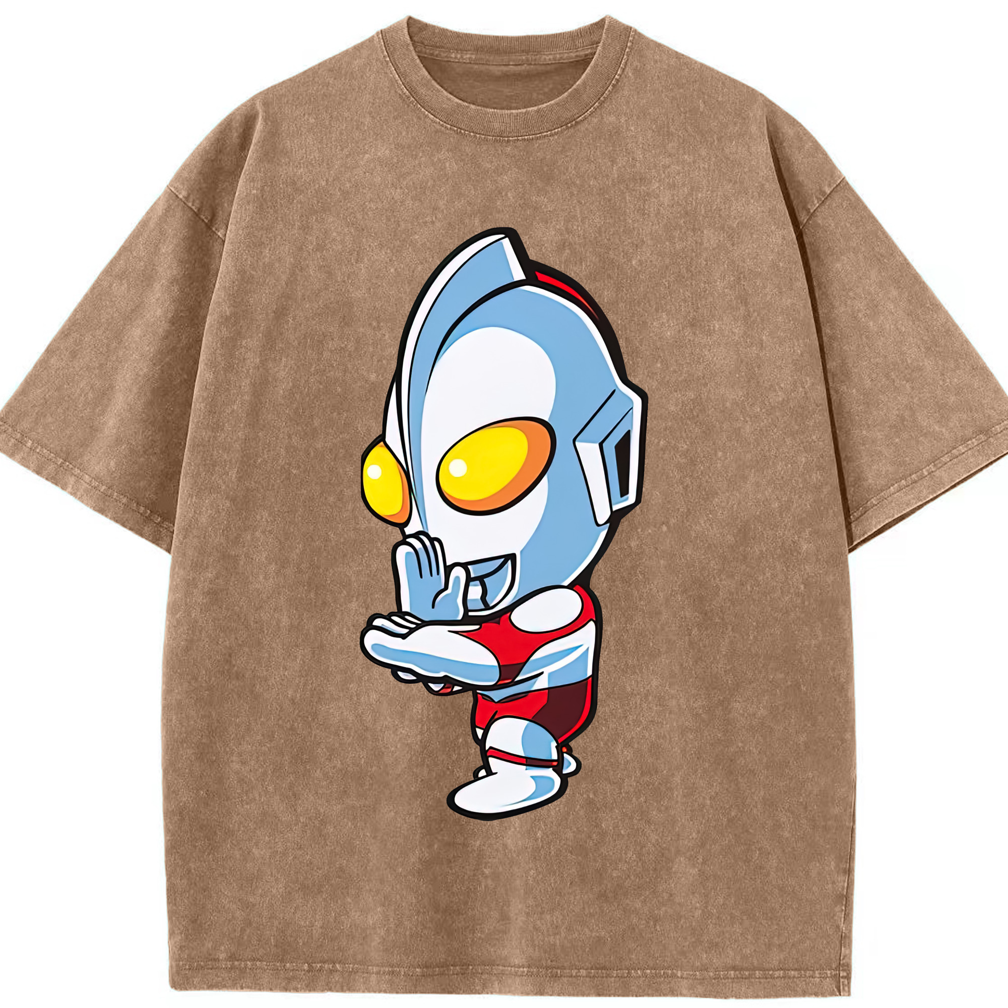 （画像用） ウルトラマン Ultraman 綿100% ヴィンテージ風 半袖Tシャツ（フロントプリント）