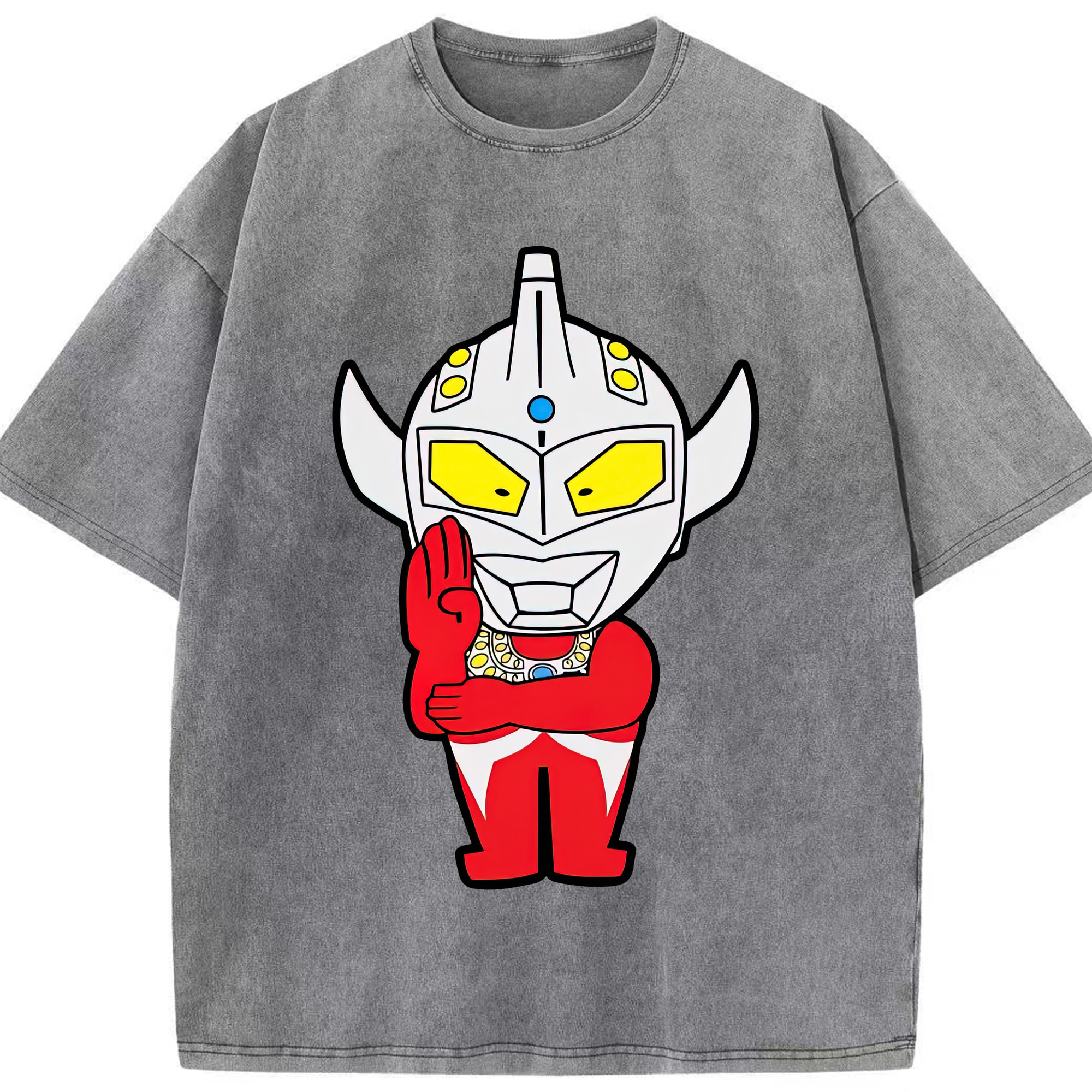 （画像用） ウルトラマン Ultraman 綿100% ヴィンテージ風 半袖Tシャツ（フロントプリント）
