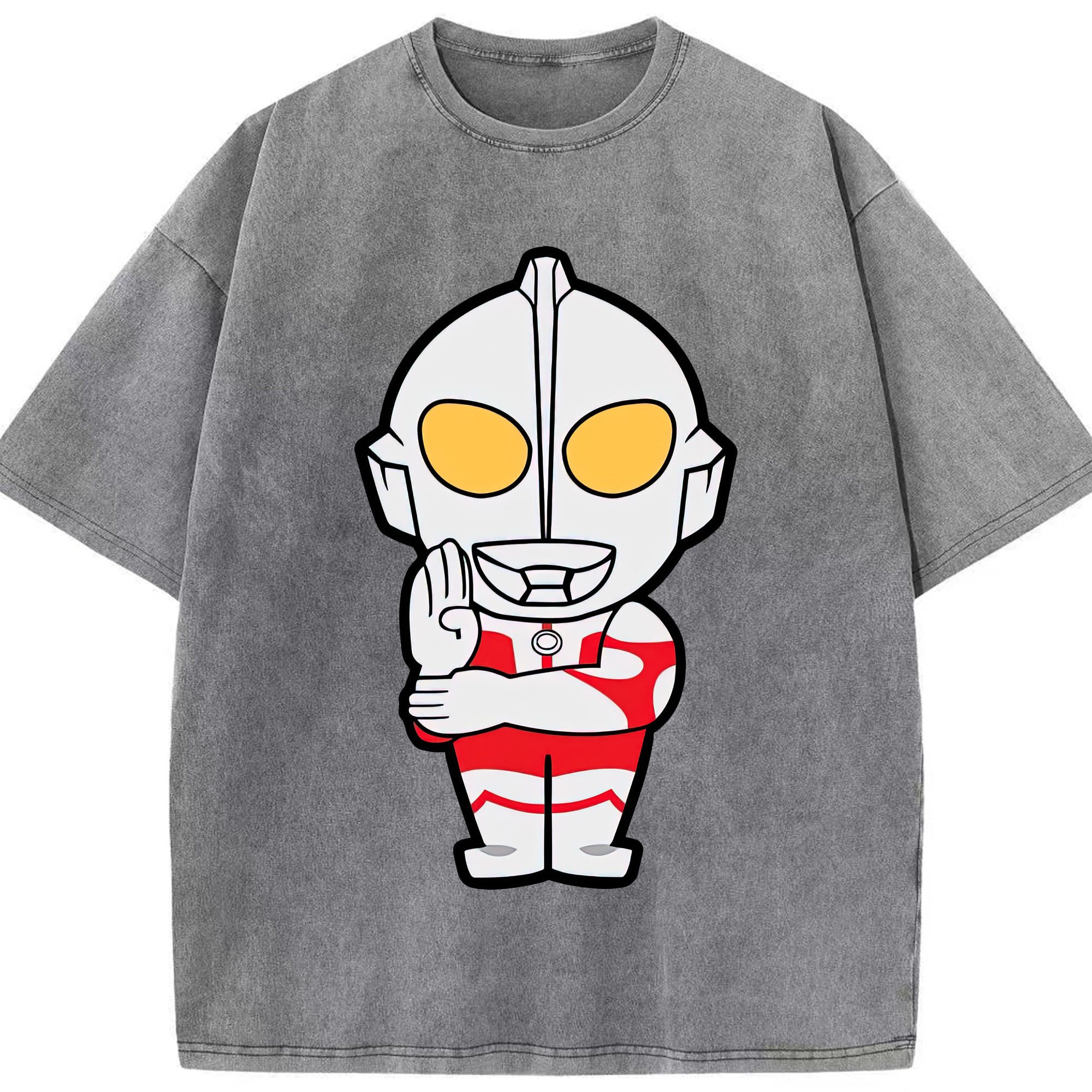 （画像用） ウルトラマン Ultraman 綿100% ヴィンテージ風 半袖Tシャツ（フロントプリント）