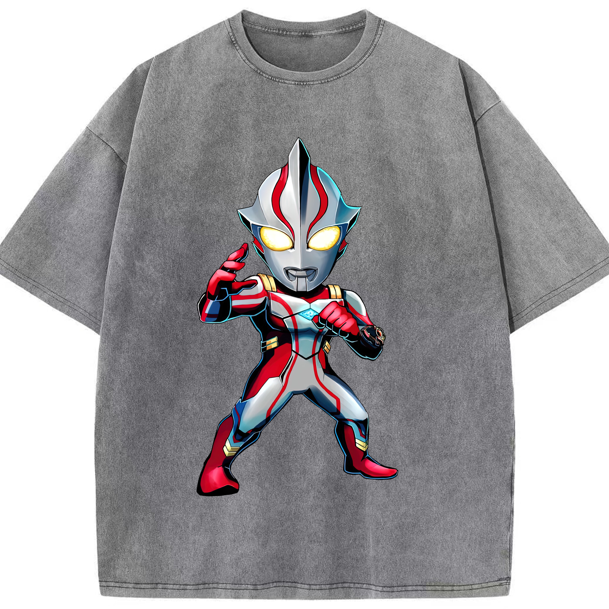 （画像用） ウルトラマン Ultraman 綿100% ヴィンテージ風 半袖Tシャツ（フロントプリント）