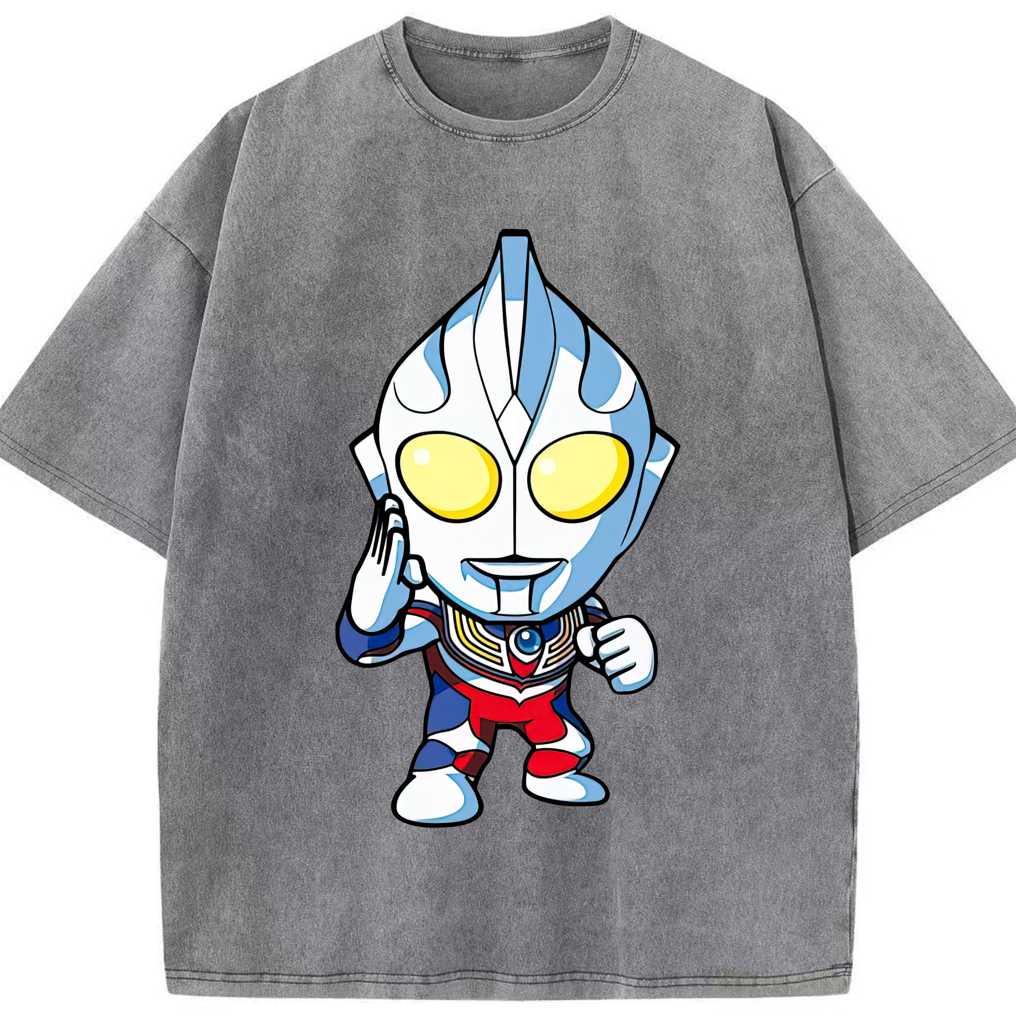 （画像用） ウルトラマン Ultraman 綿100% ヴィンテージ風 半袖Tシャツ（フロントプリント）