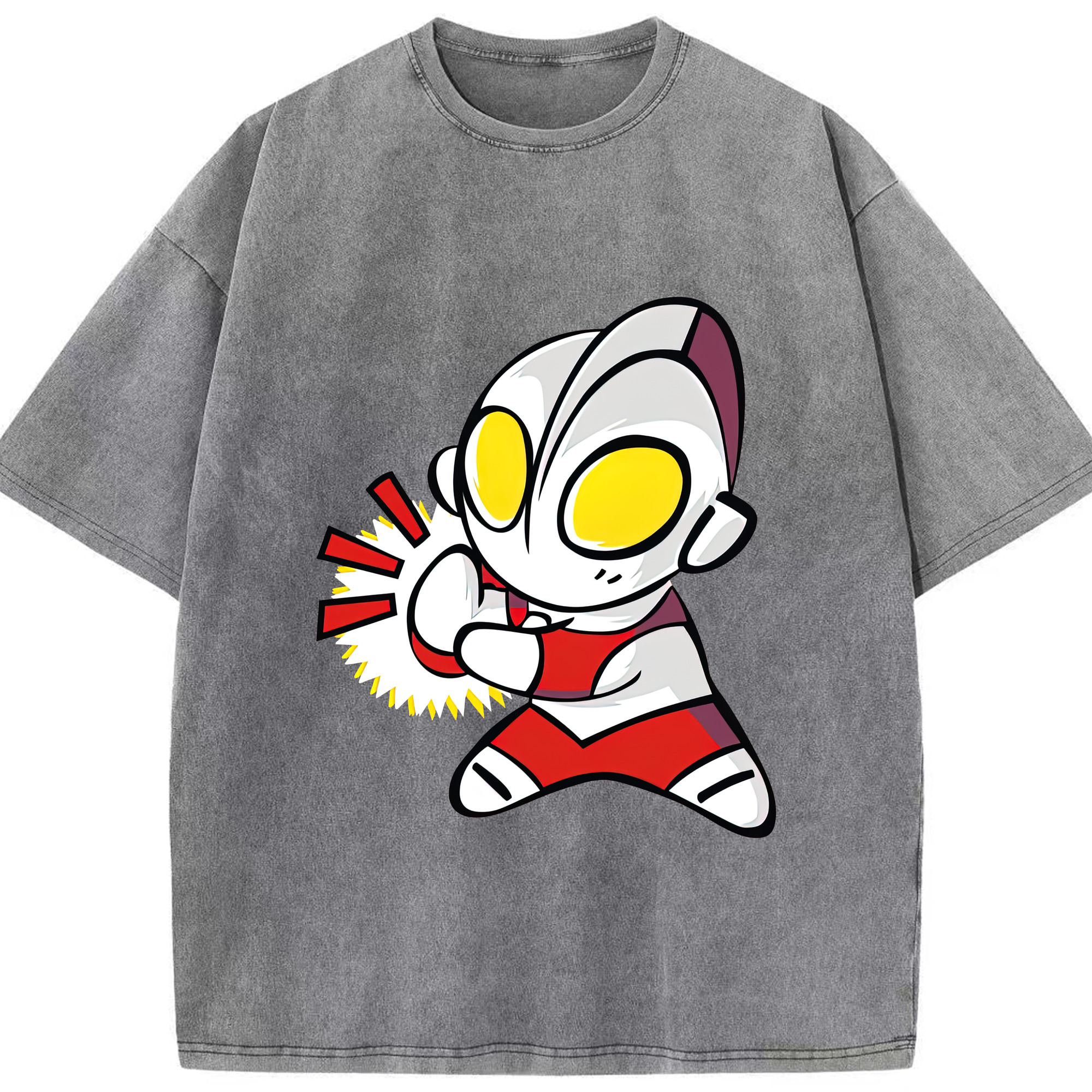 （画像用） ウルトラマン Ultraman 綿100% ヴィンテージ風 半袖Tシャツ（フロントプリント）
