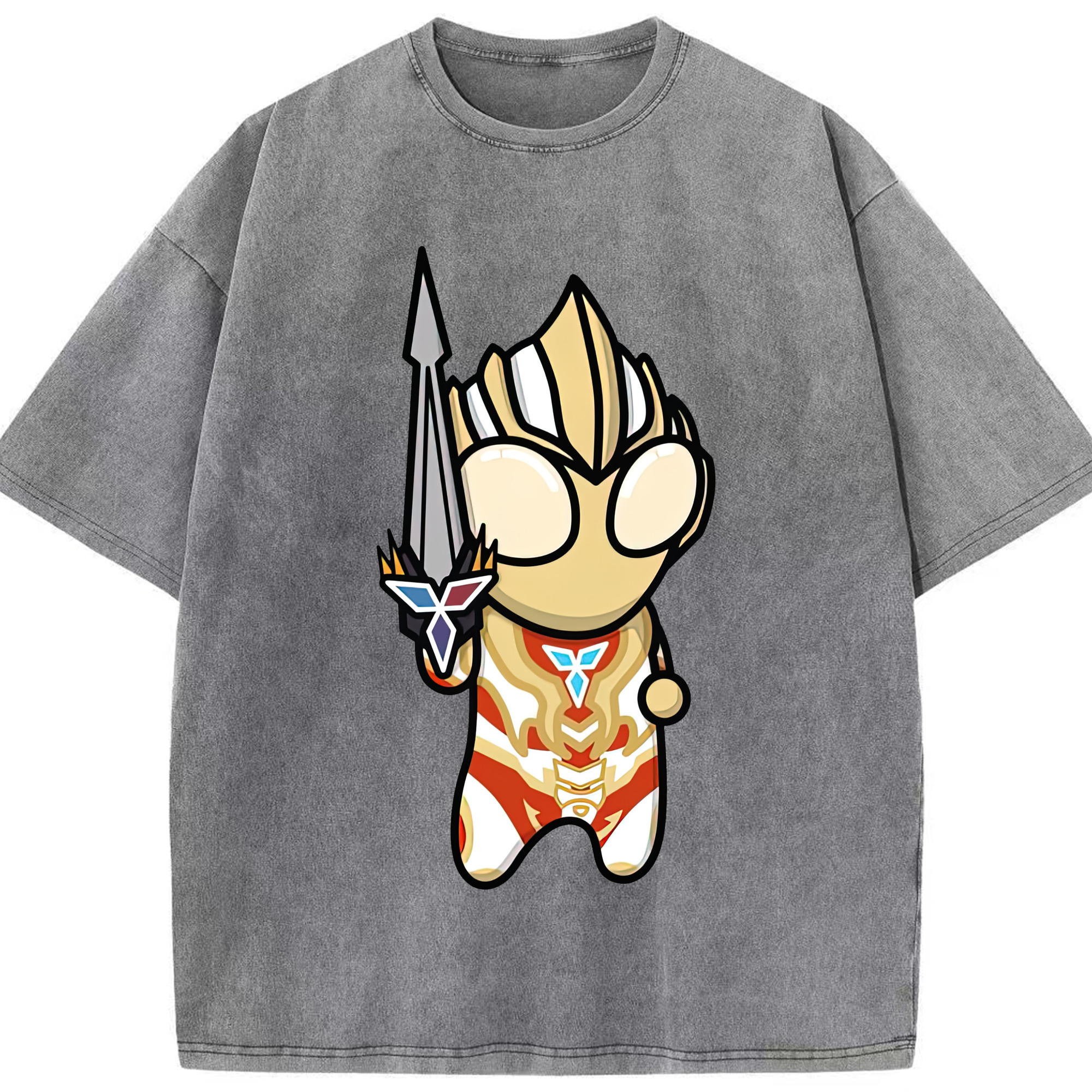 （画像用） ウルトラマン Ultraman 綿100% ヴィンテージ風 半袖Tシャツ（フロントプリント）