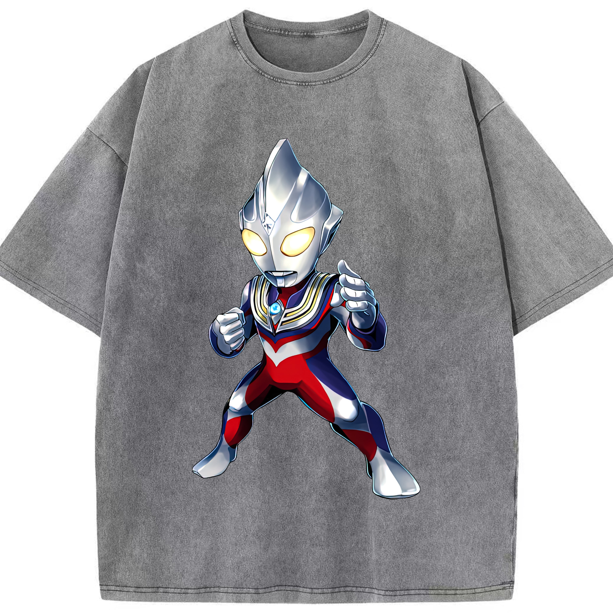 （画像用） ウルトラマン Ultraman 綿100% ヴィンテージ風 半袖Tシャツ（フロントプリント）