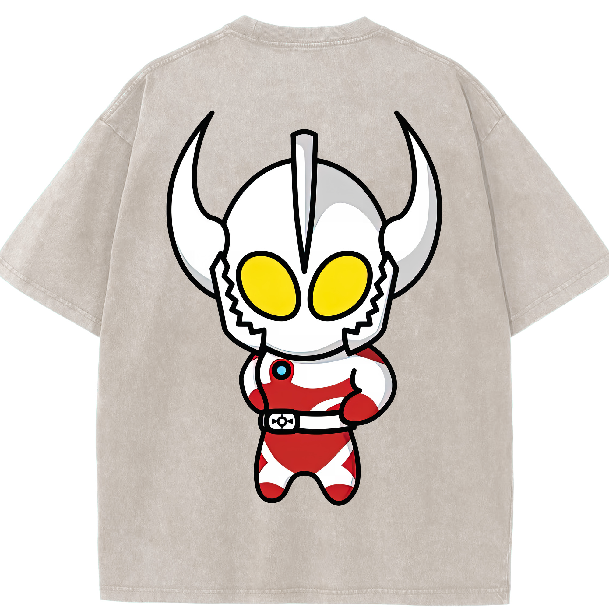 （画像用） ウルトラマン Ultraman 綿100% ヴィンテージ風 半袖Tシャツ（背面プリント）