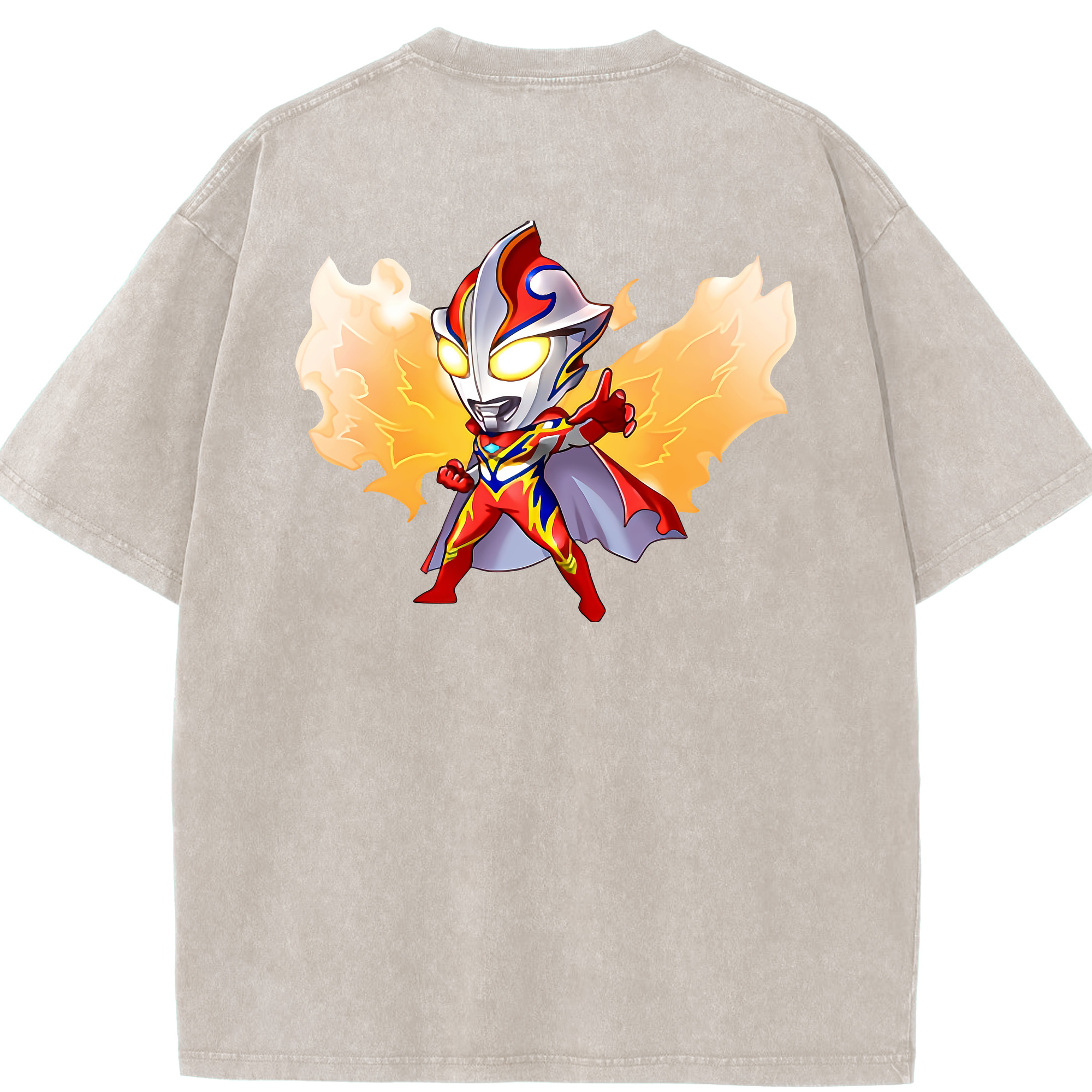 （画像用） ウルトラマン Ultraman 綿100% ヴィンテージ風 半袖Tシャツ（背面プリント）