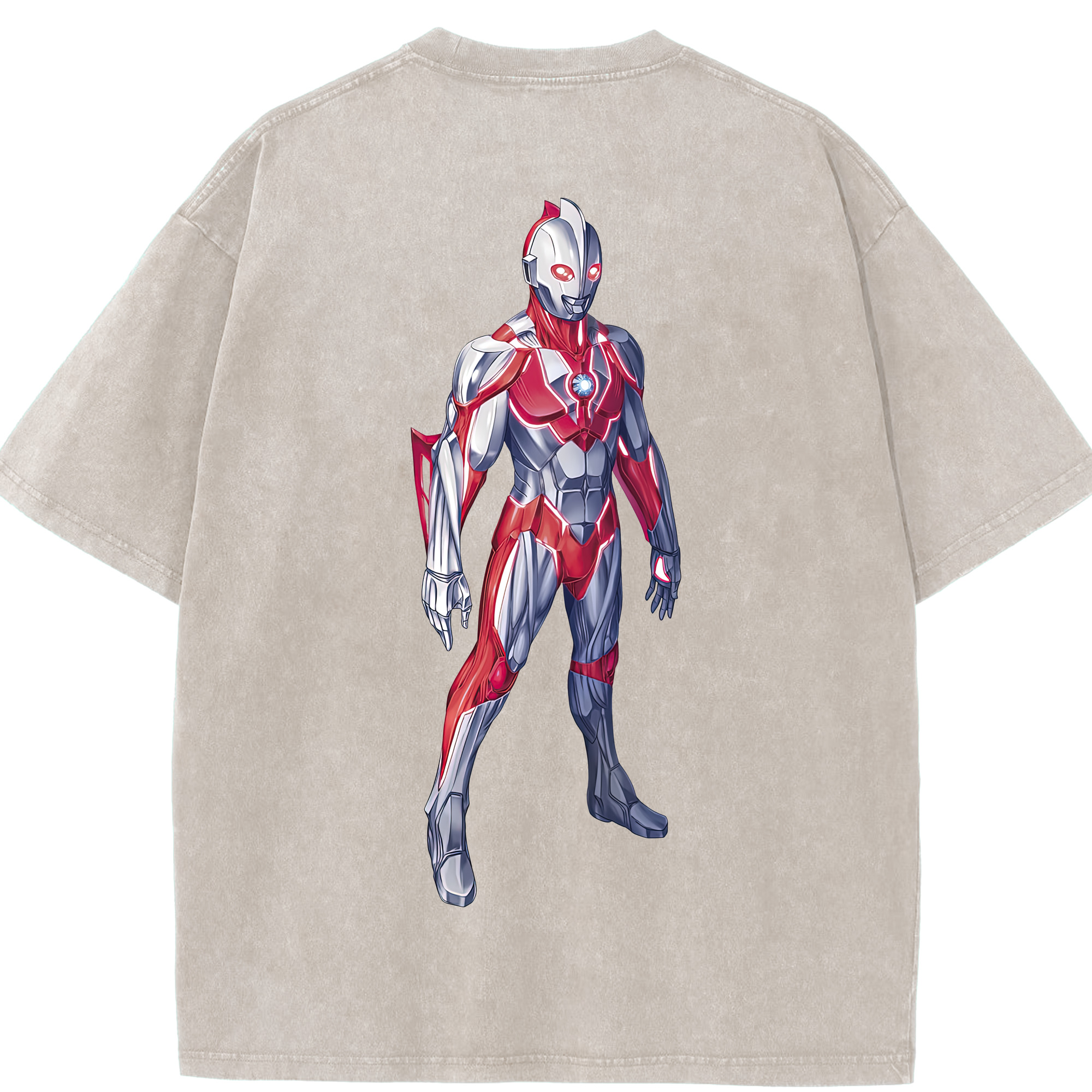 （画像用） ウルトラマン Ultraman 綿100% ヴィンテージ風 半袖Tシャツ（背面プリント）