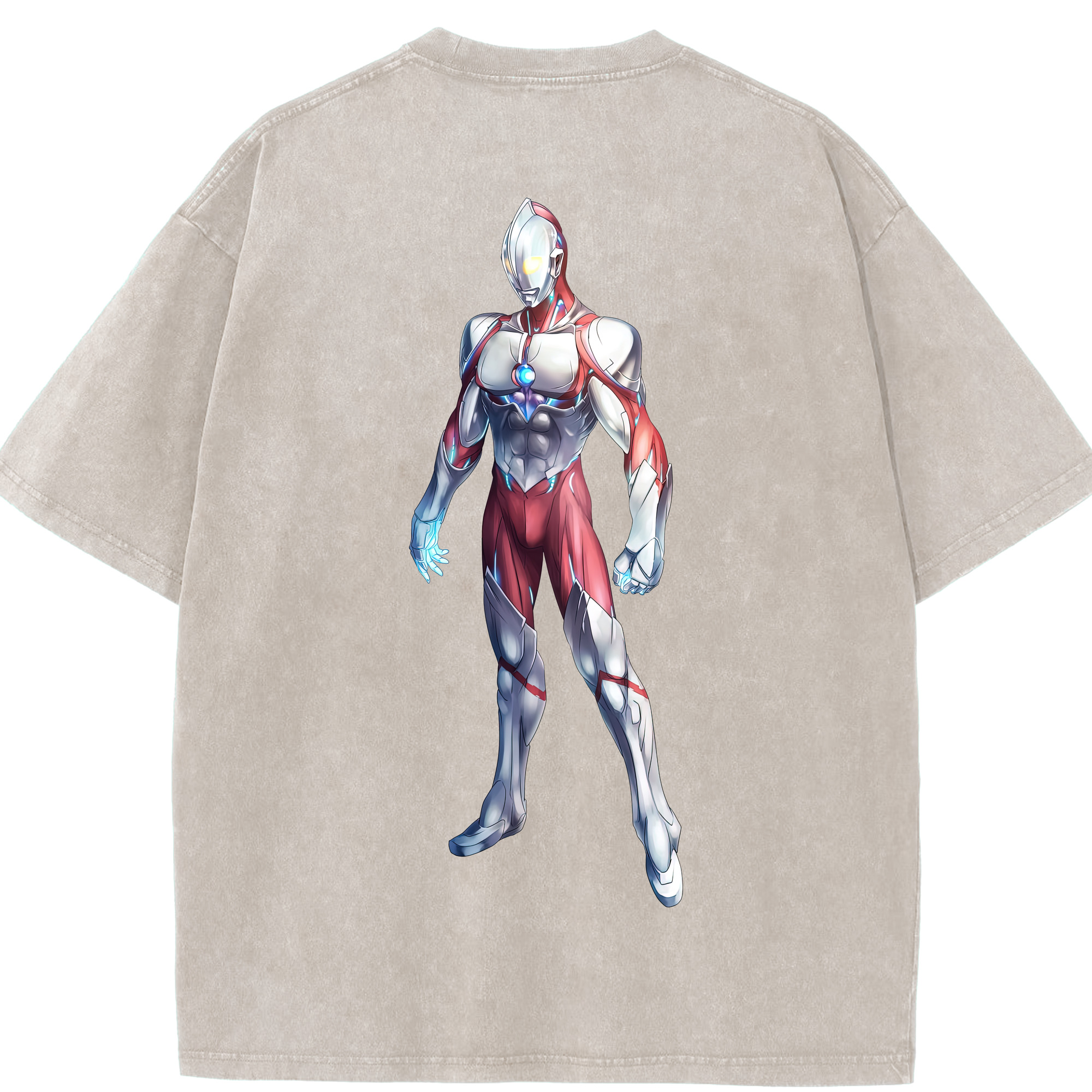 （画像用） ウルトラマン Ultraman 綿100% ヴィンテージ風 半袖Tシャツ（背面プリント）