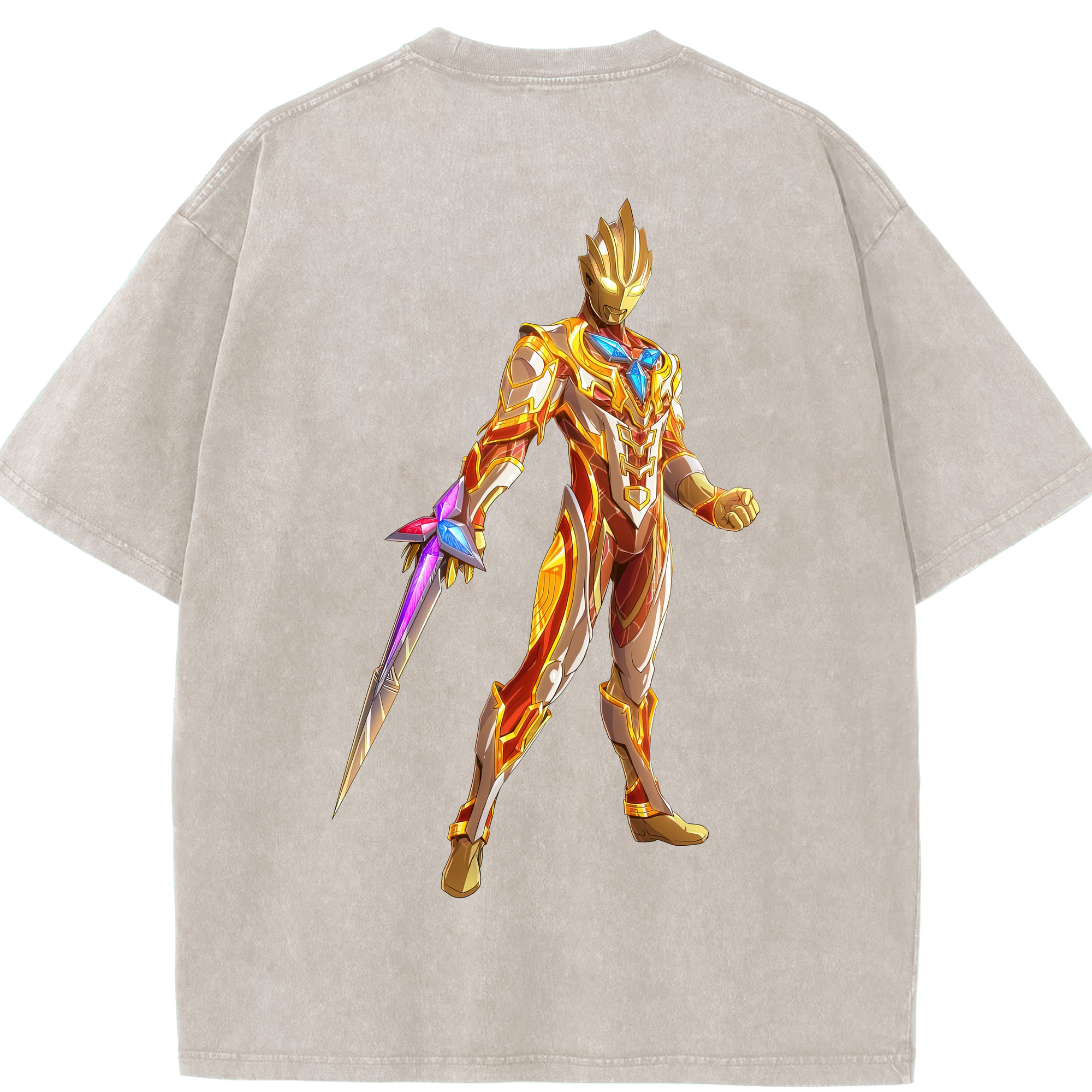 （画像用） ウルトラマン Ultraman 綿100% ヴィンテージ風 半袖Tシャツ（背面プリント）