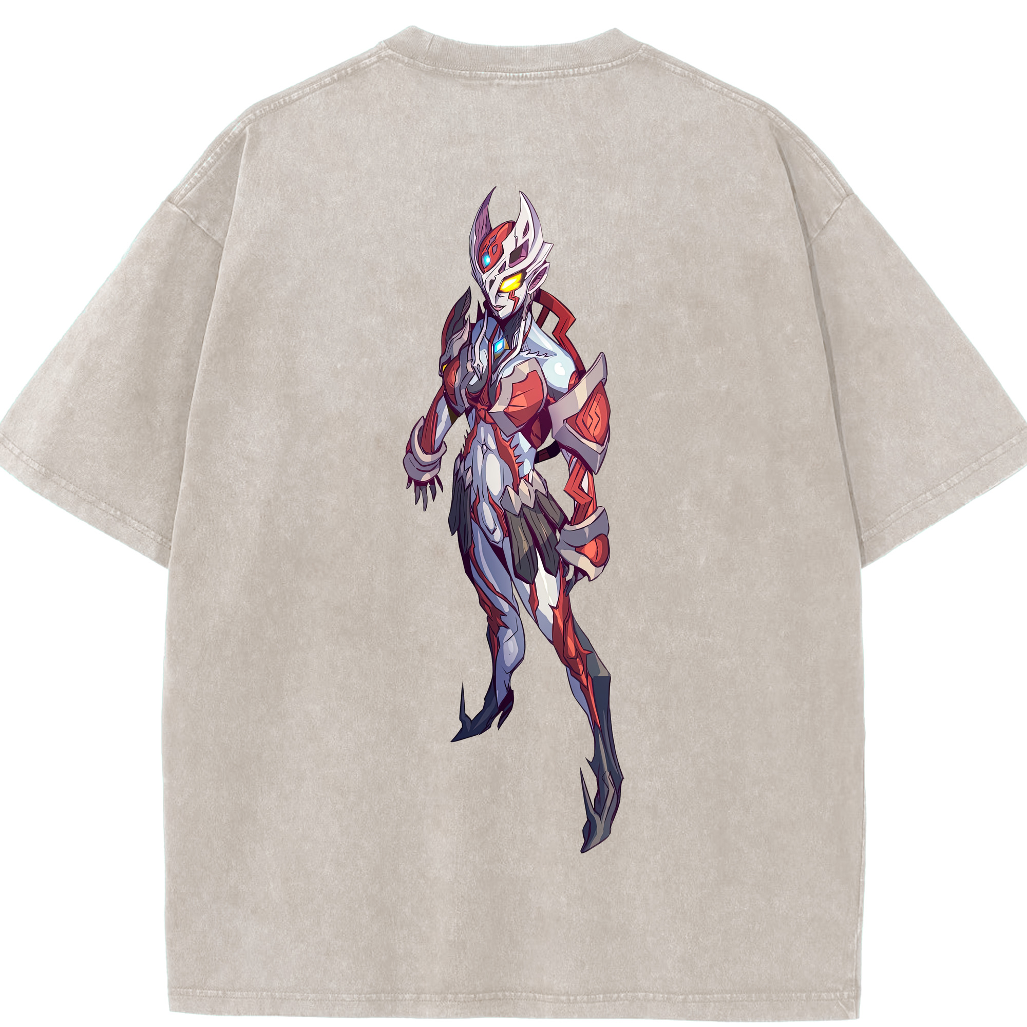 （画像用） ウルトラマン Ultraman 綿100% ヴィンテージ風 半袖Tシャツ（背面プリント）