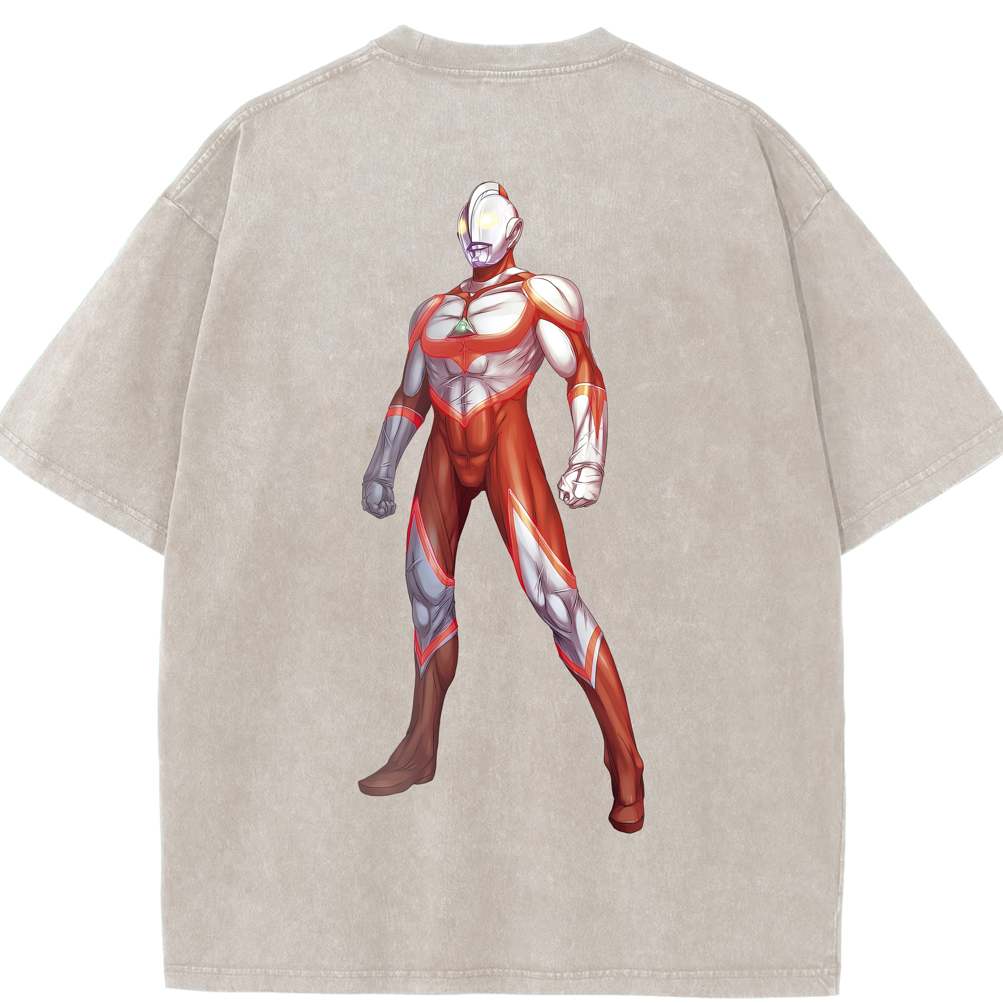 （画像用） ウルトラマン Ultraman 綿100% ヴィンテージ風 半袖Tシャツ（背面プリント）