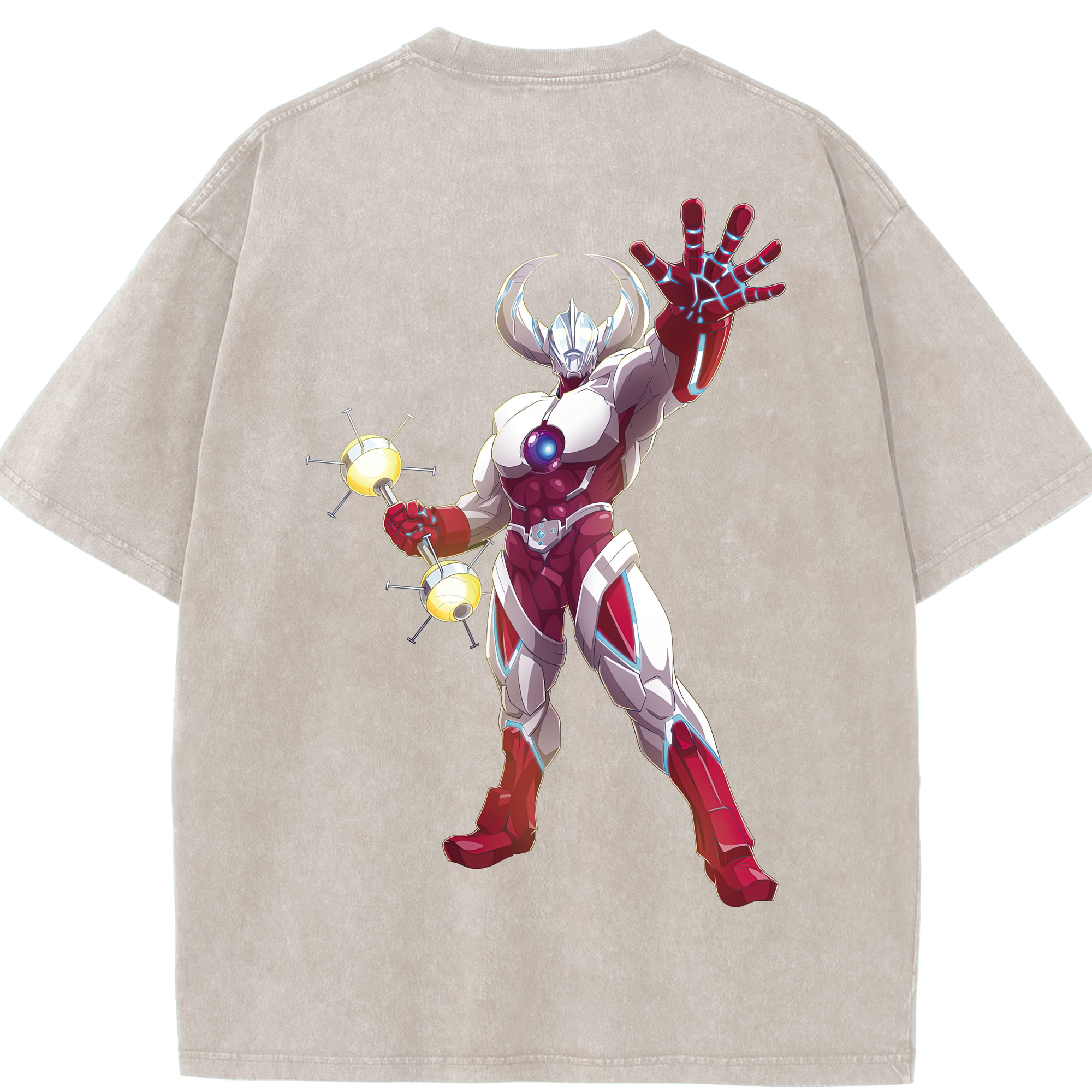 （画像用） ウルトラマン Ultraman 綿100% ヴィンテージ風 半袖Tシャツ（背面プリント）