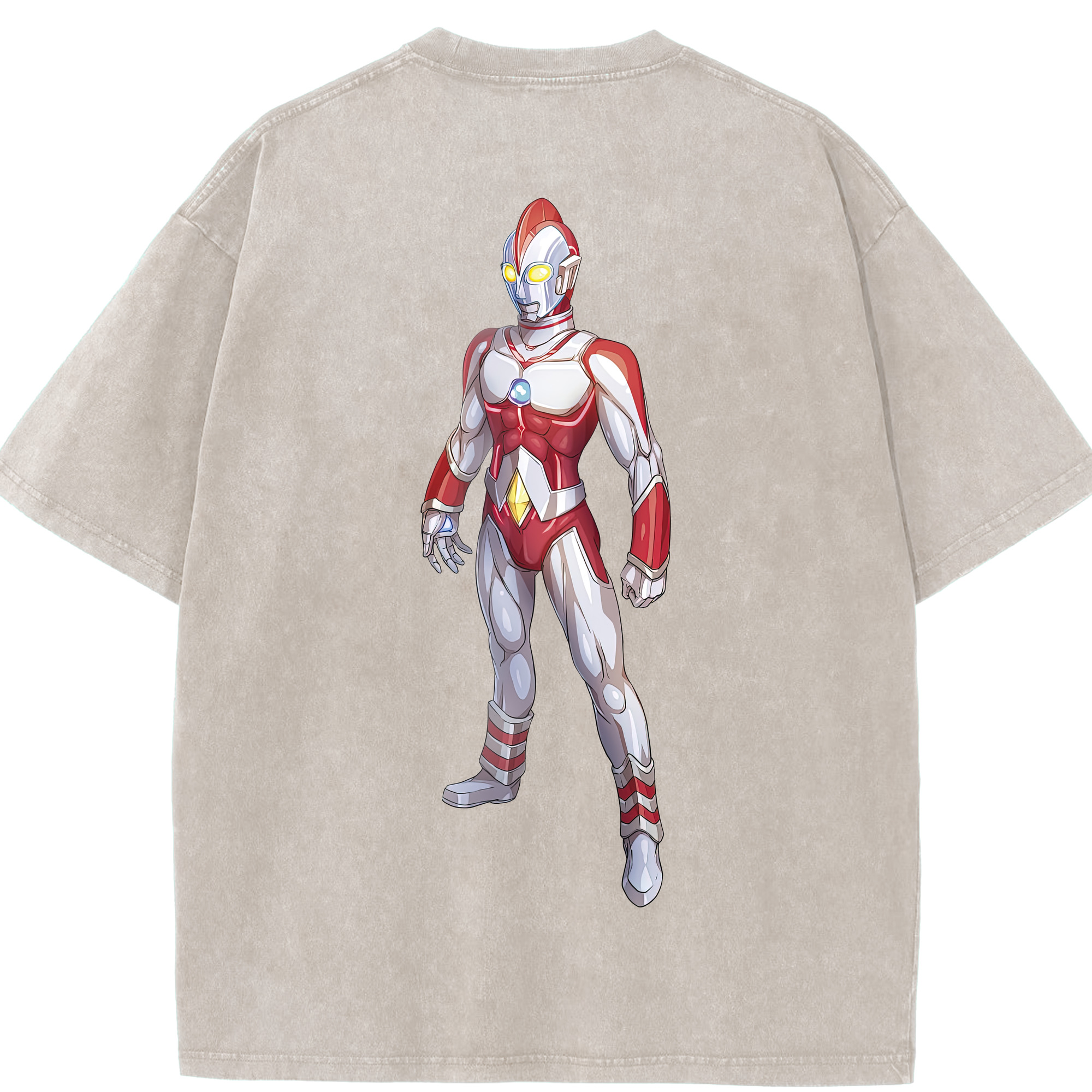 （画像用） ウルトラマン Ultraman 綿100% ヴィンテージ風 半袖Tシャツ（背面プリント）