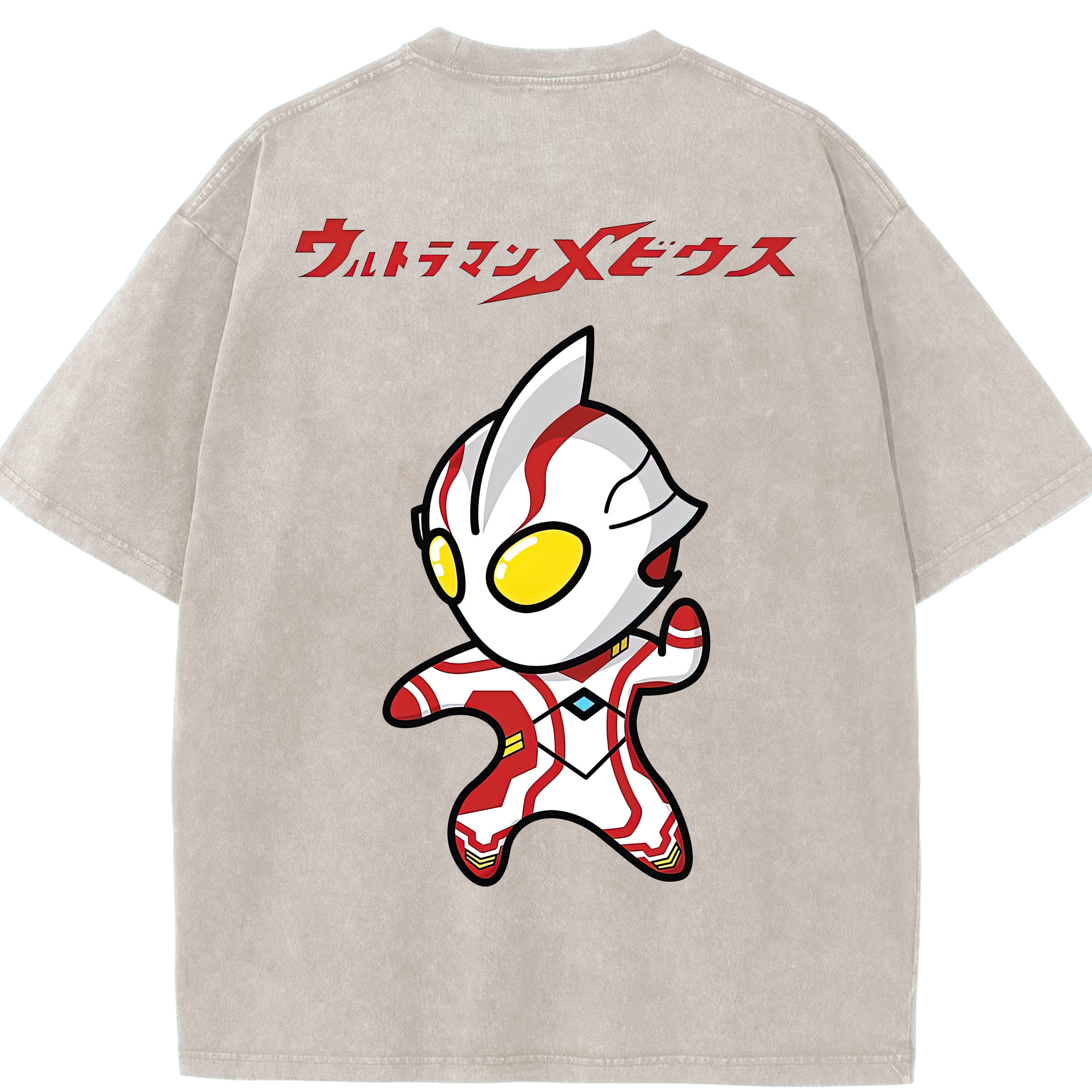 （画像用） ウルトラマン Ultraman 綿100% ヴィンテージ風 半袖Tシャツ（背面プリント）
