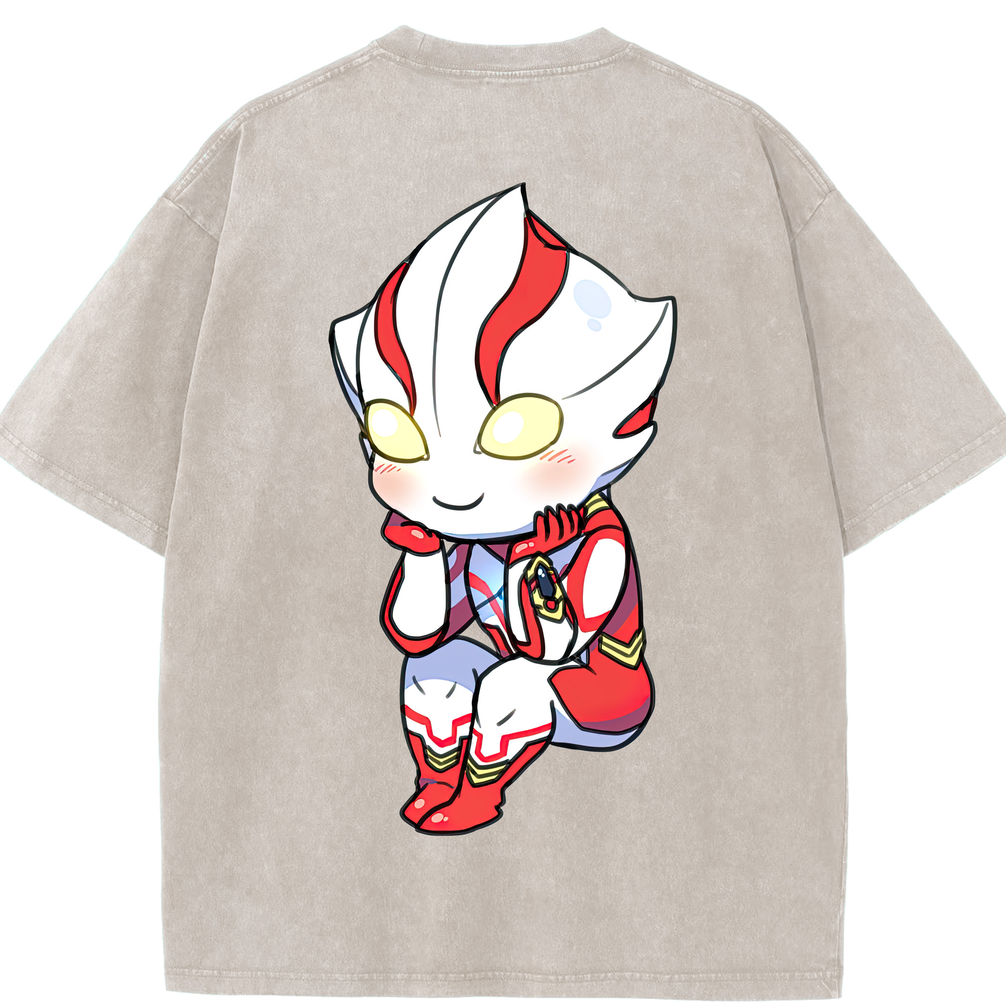 （画像用） ウルトラマン Ultraman 綿100% ヴィンテージ風 半袖Tシャツ（背面プリント）