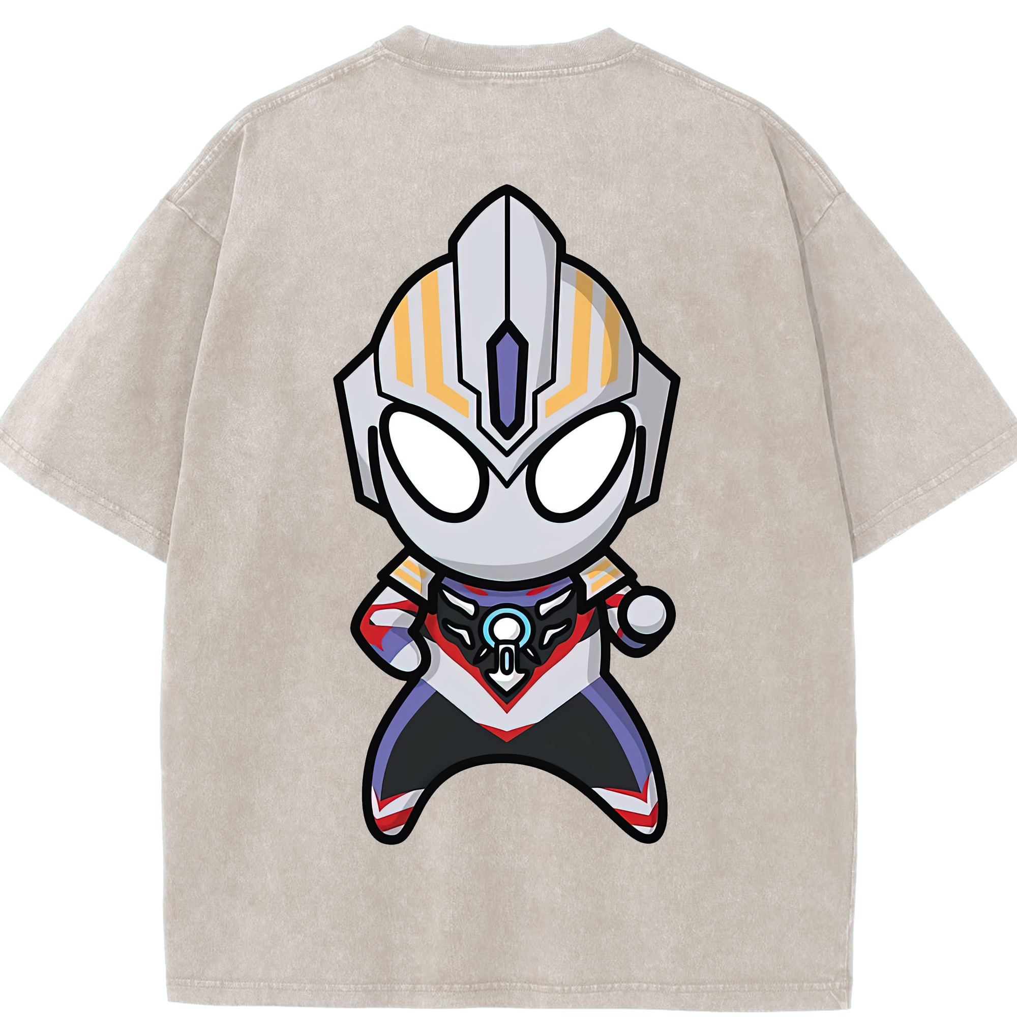 （画像用） ウルトラマン Ultraman 綿100% ヴィンテージ風 半袖Tシャツ（背面プリント）