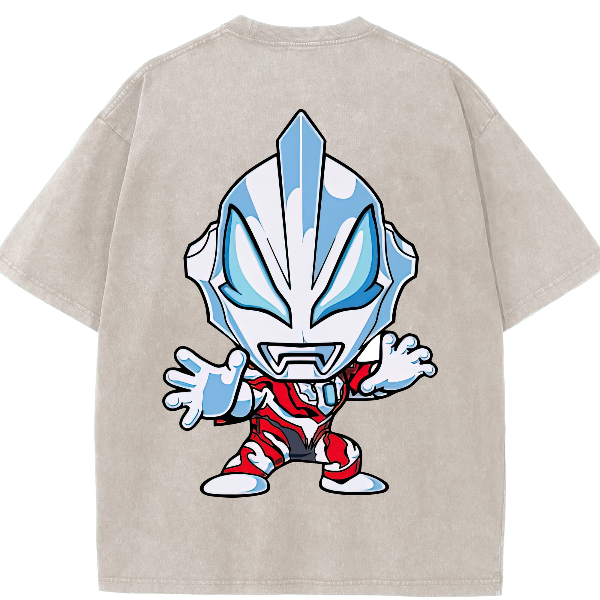 （画像用） ウルトラマン Ultraman 綿100% ヴィンテージ風 半袖Tシャツ（背面プリント）